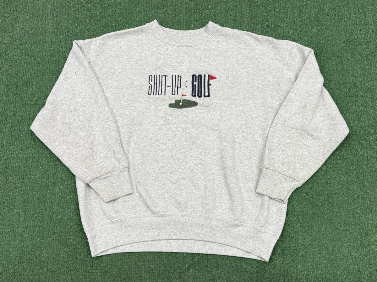 Vintage Vintage Shut Up & Golf Embroidered Crewneck Sweatshirt Size US L / EU 52-54 / 3 - 1 Thumbnail