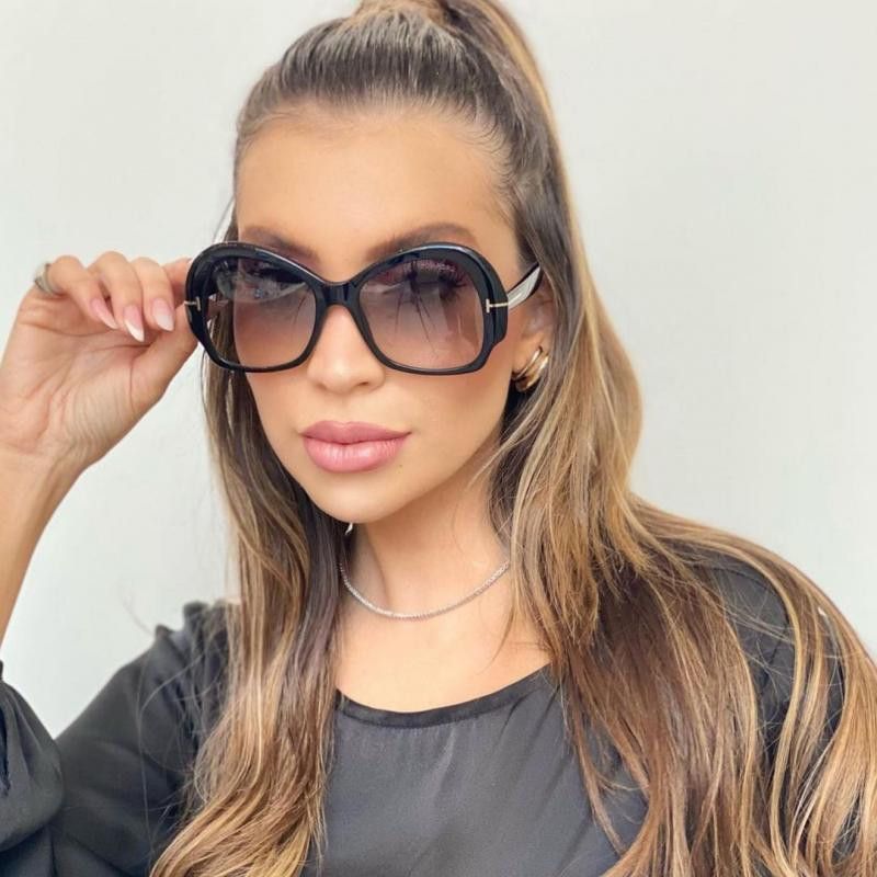 Tom Ford New Tom Ford Lyle FT0837-N 01C Sunglasses Black Square Frame Size ONE SIZE - 3 Thumbnail