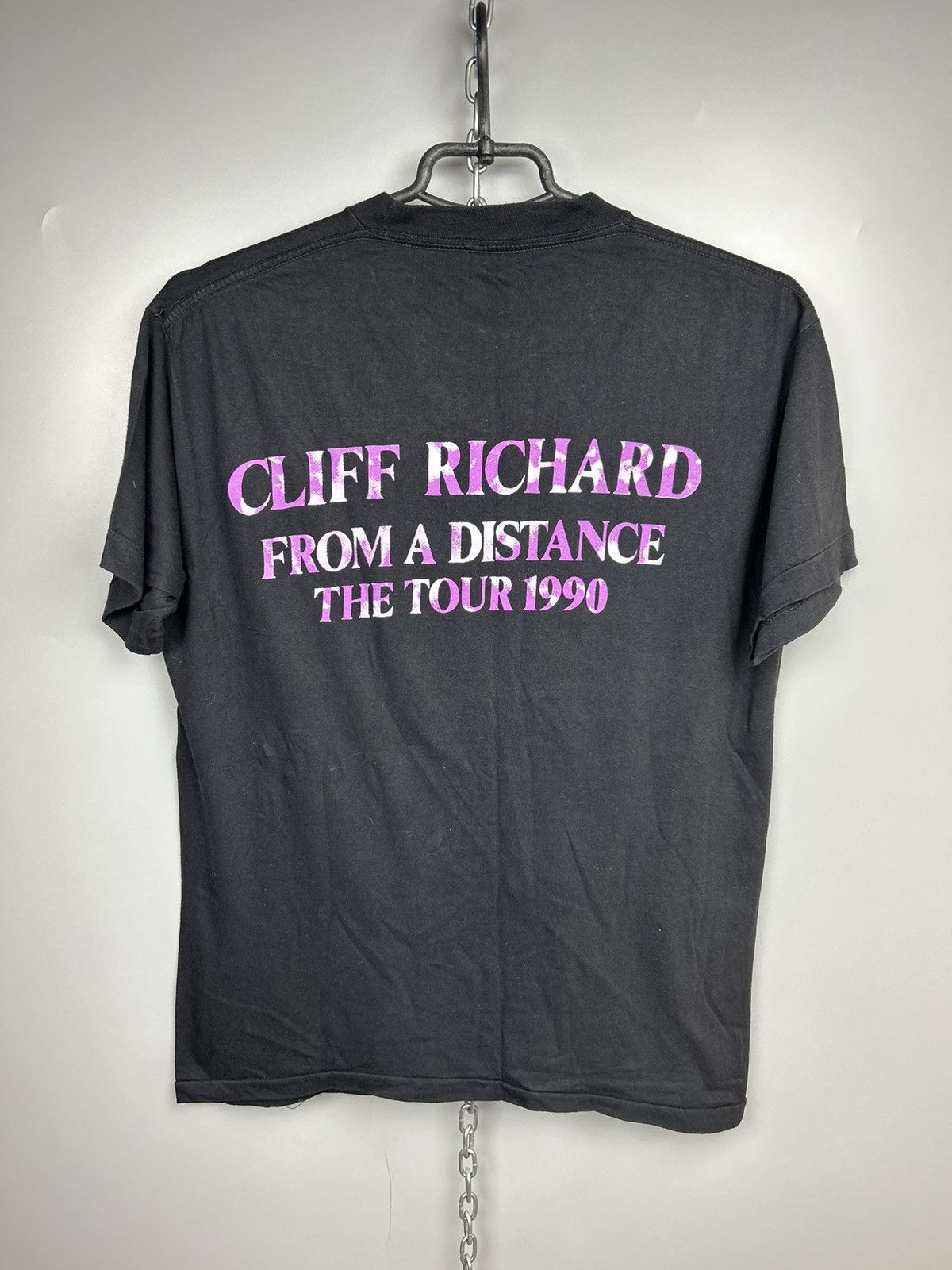 Band Tees Vintage 90s Cliff Richard From a Distance The Tour 1990 Tee Size US M / EU 48-50 / 2 - 10 Thumbnail