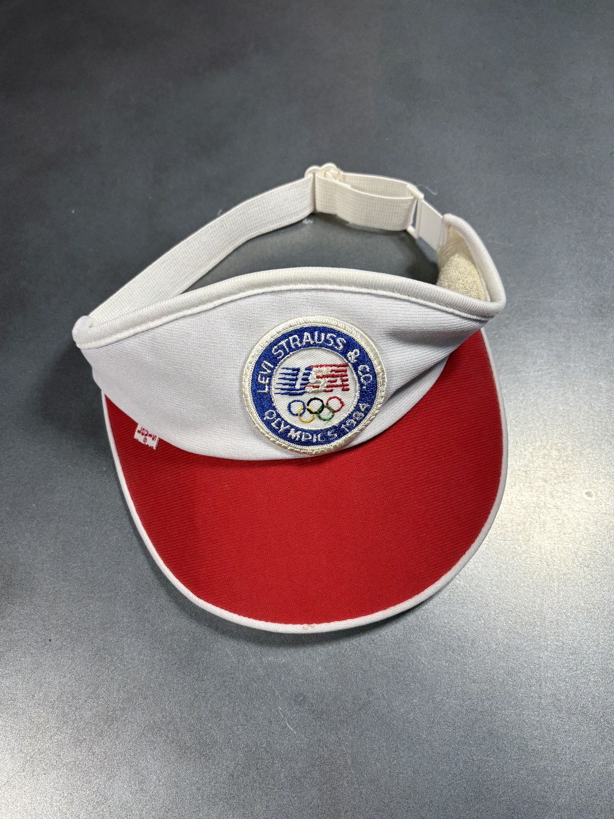 Levi's Levi's 1984 Olympics Visor 1980s Vintage Levis Hat Sport Cap Size ONE SIZE - 4 Thumbnail