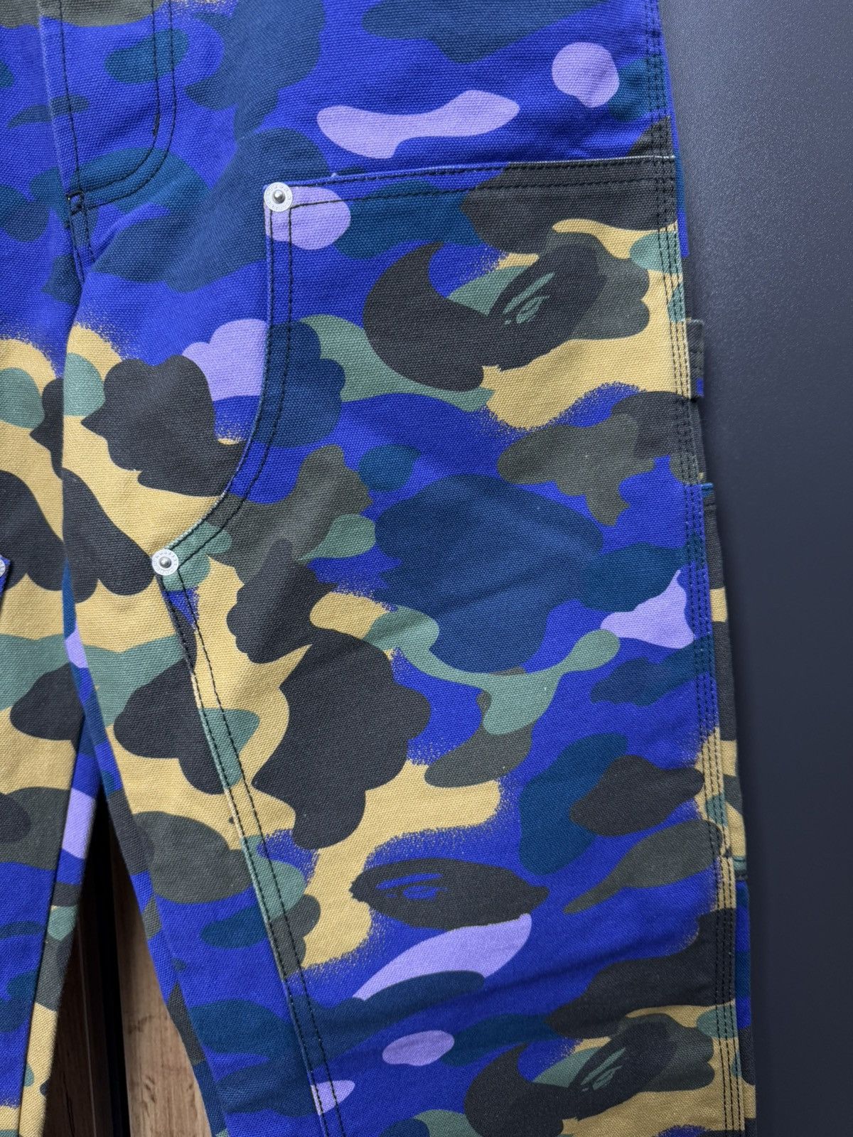 Bape Bape x Heron Preston Double Knee Camo Duck Painter Pants XS Size US 30 / EU 46 - 5 Thumbnail