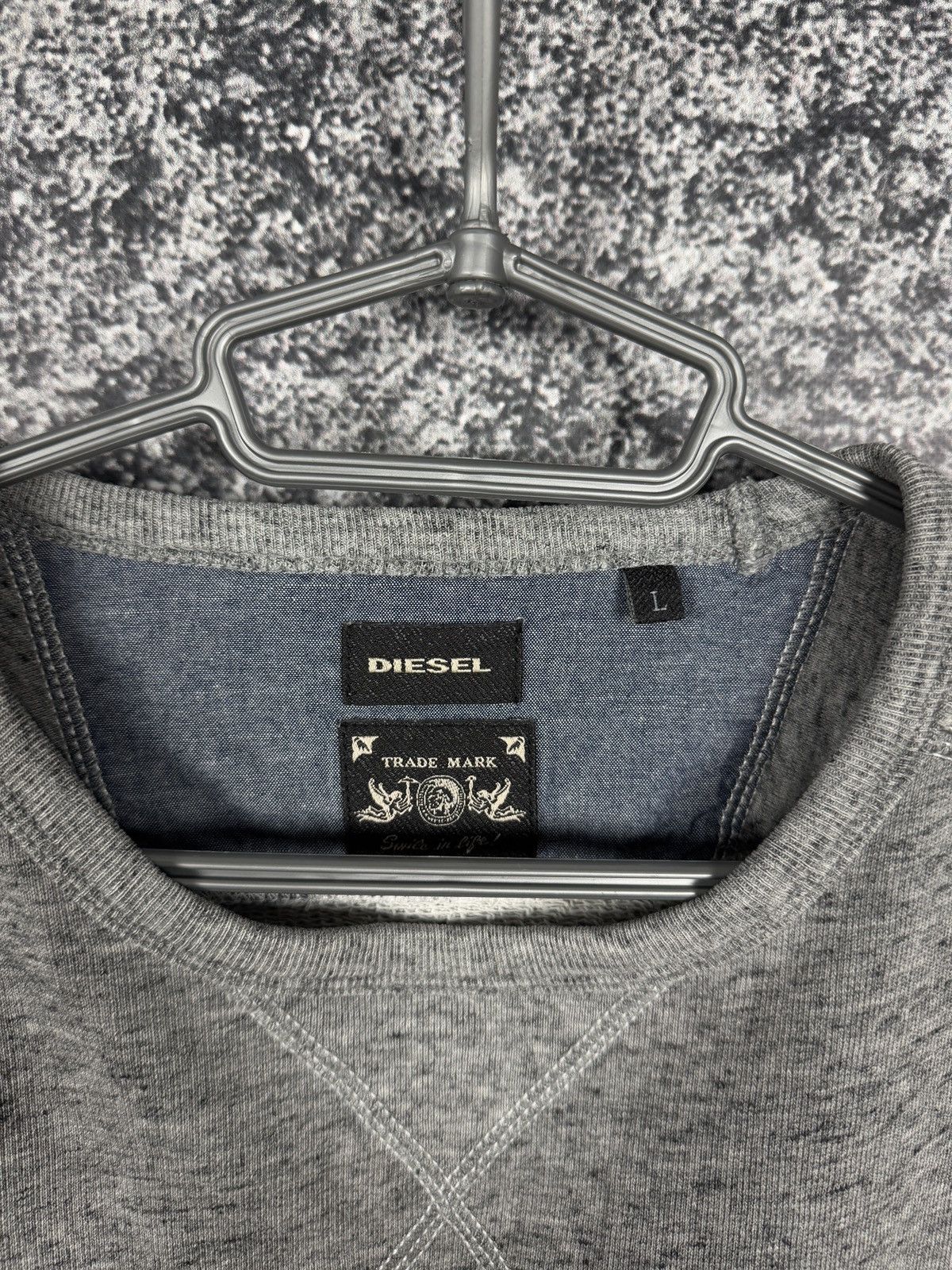 Diesel Diesel Trade Mark Crewneck Sweatshirt Luxury Cotton Size L Size US L / EU 52-54 / 3 - 7 Thumbnail