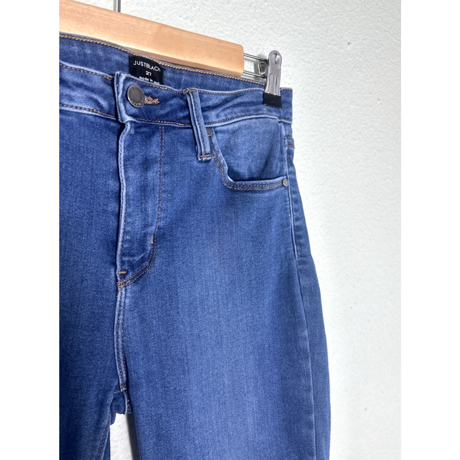 Vintage JUST BLACK Jeans Skinny Women 27 Medium Black 27x31 Size 27" / US 4 / IT 40 - 5 Thumbnail