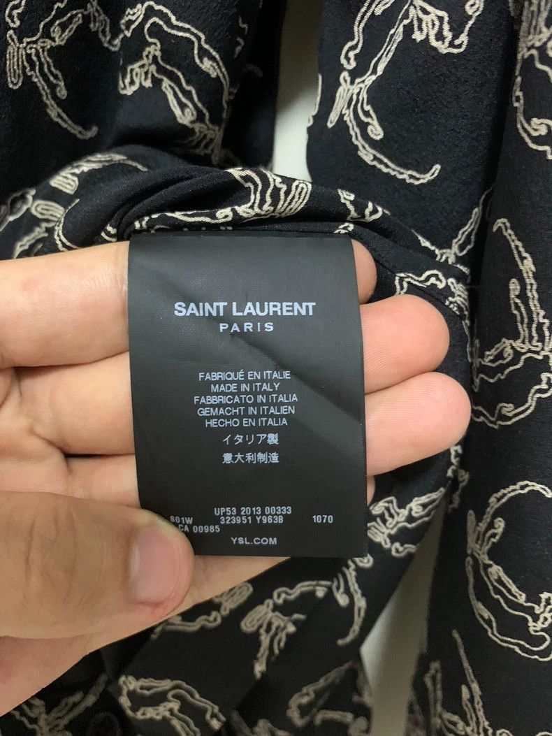 Yves Saint Laurent Saint Laurent 13fw Fox Print Silk Shirt 2502-Nextarrow Size US XXS / EU 40 - 4 Thumbnail