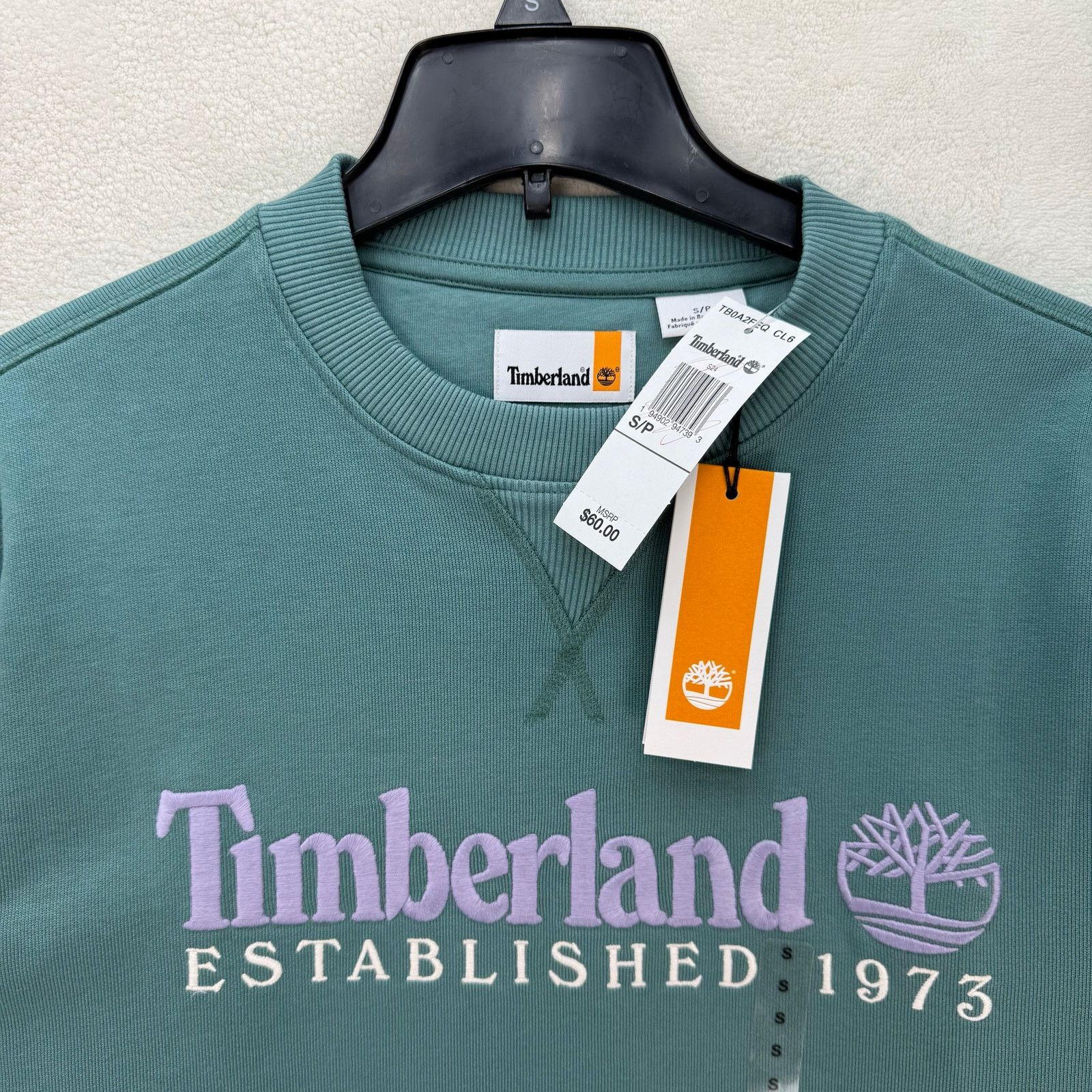 Timberland TIMBERLAND MEN'S SMALL OUTDOOR HERITAGE CREW RARE TEAL Size US S / EU 44-46 / 1 - 6 Thumbnail
