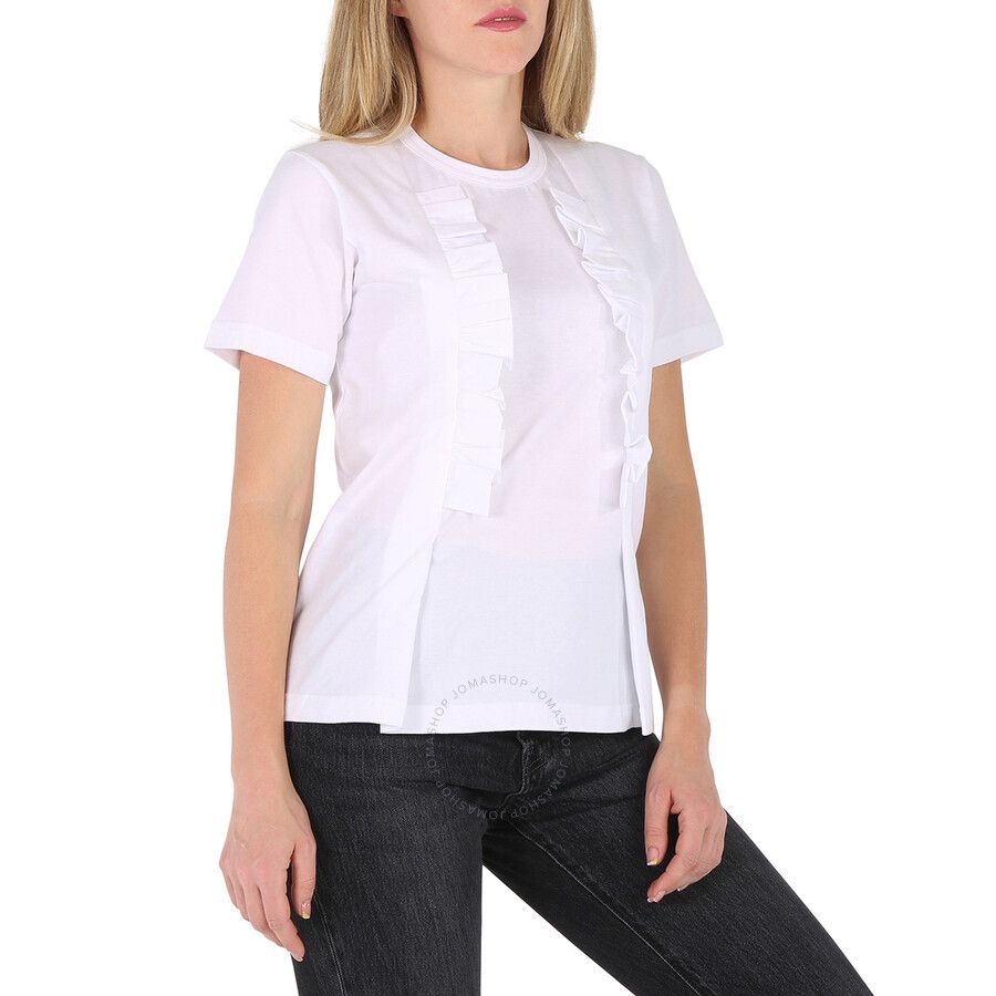 Comme des Garcons Comme Des Garcons White Ruffle Trim T-shirt S Size S / US 4 / IT 40 - 4 Thumbnail
