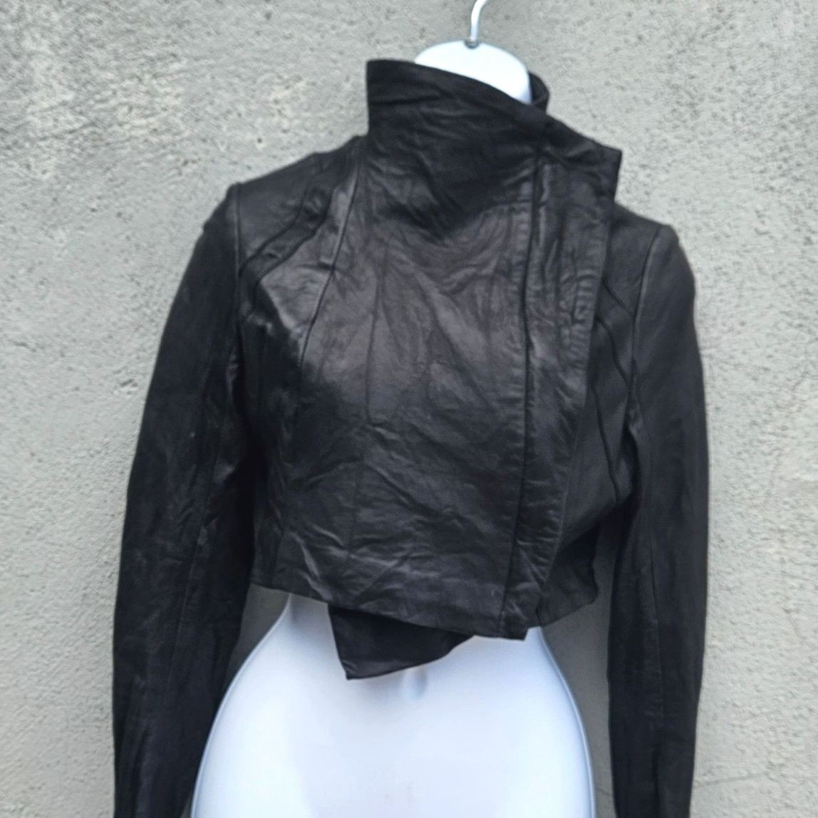 Other Vintage Pegah Anvarian Black Lambskin Leather Cropped Bolero Size S / US 4 / IT 40 - 2 Thumbnail