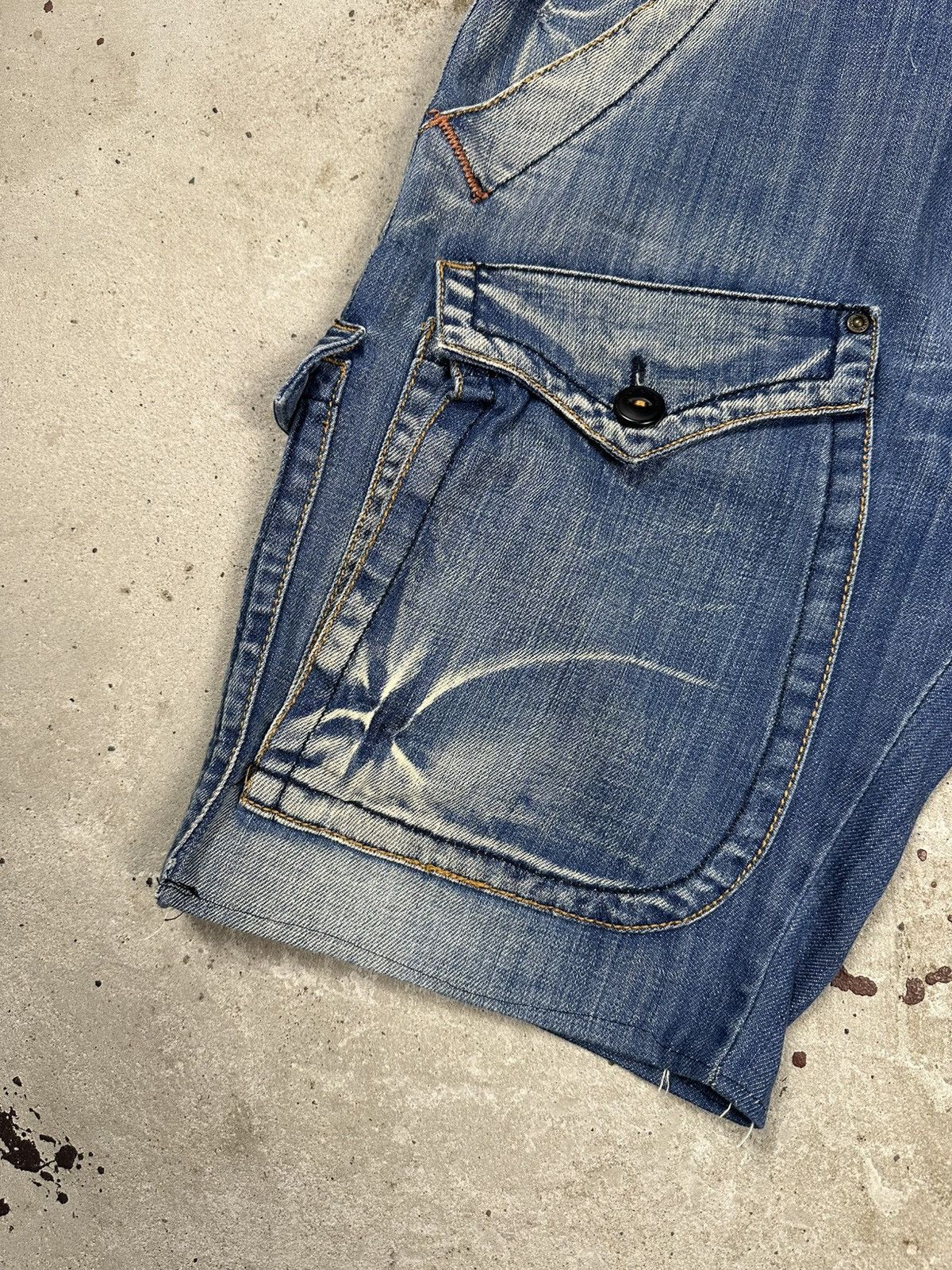 Japanese Brand Vintage Y2K Take Two Upgrade Cargo Denim Shorts Jeans Japan Size US 32 / EU 48 - 3 Thumbnail