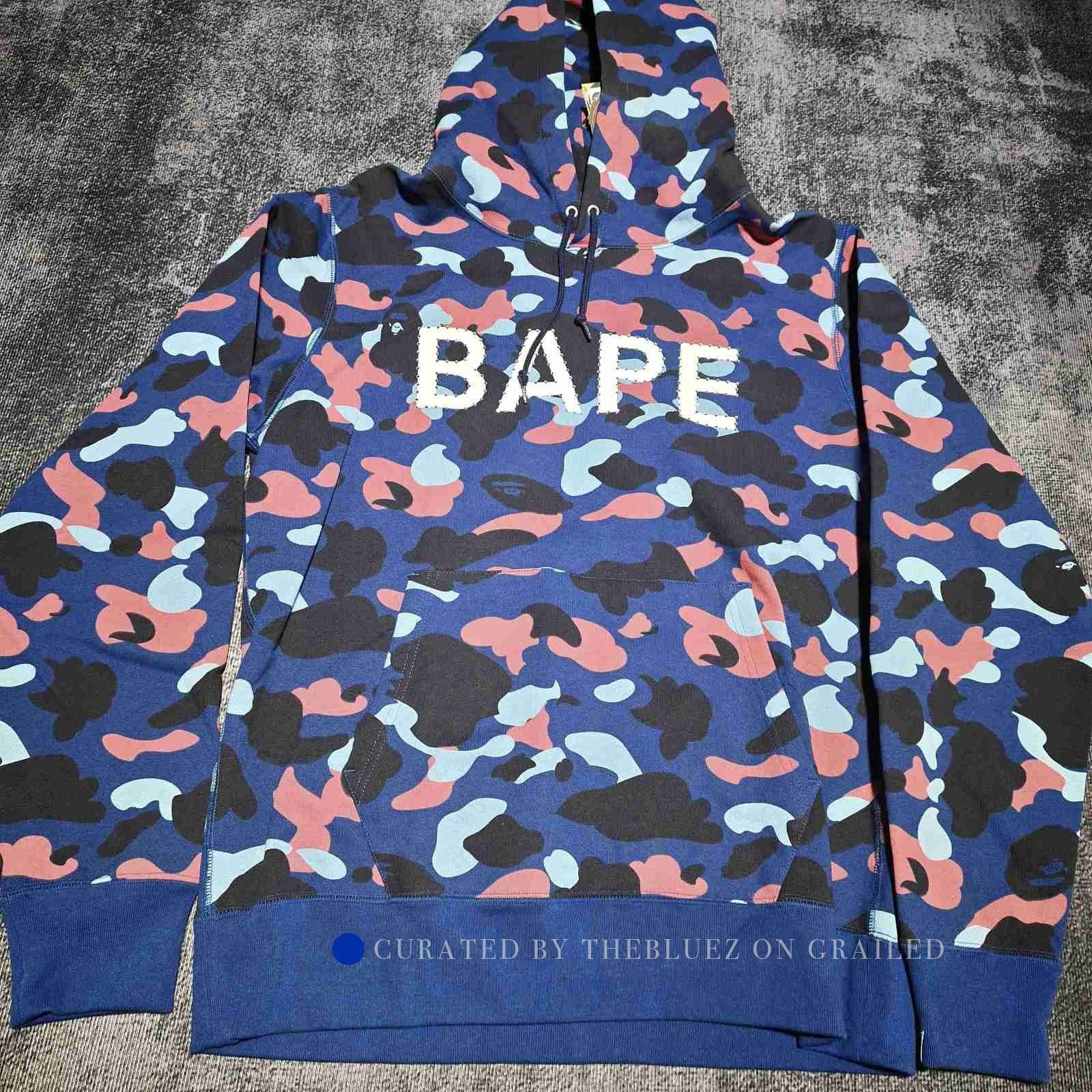 Bape Blue Camo Rhinestone Hoodie Size US XL / EU 56 / 4 - 1 Thumbnail