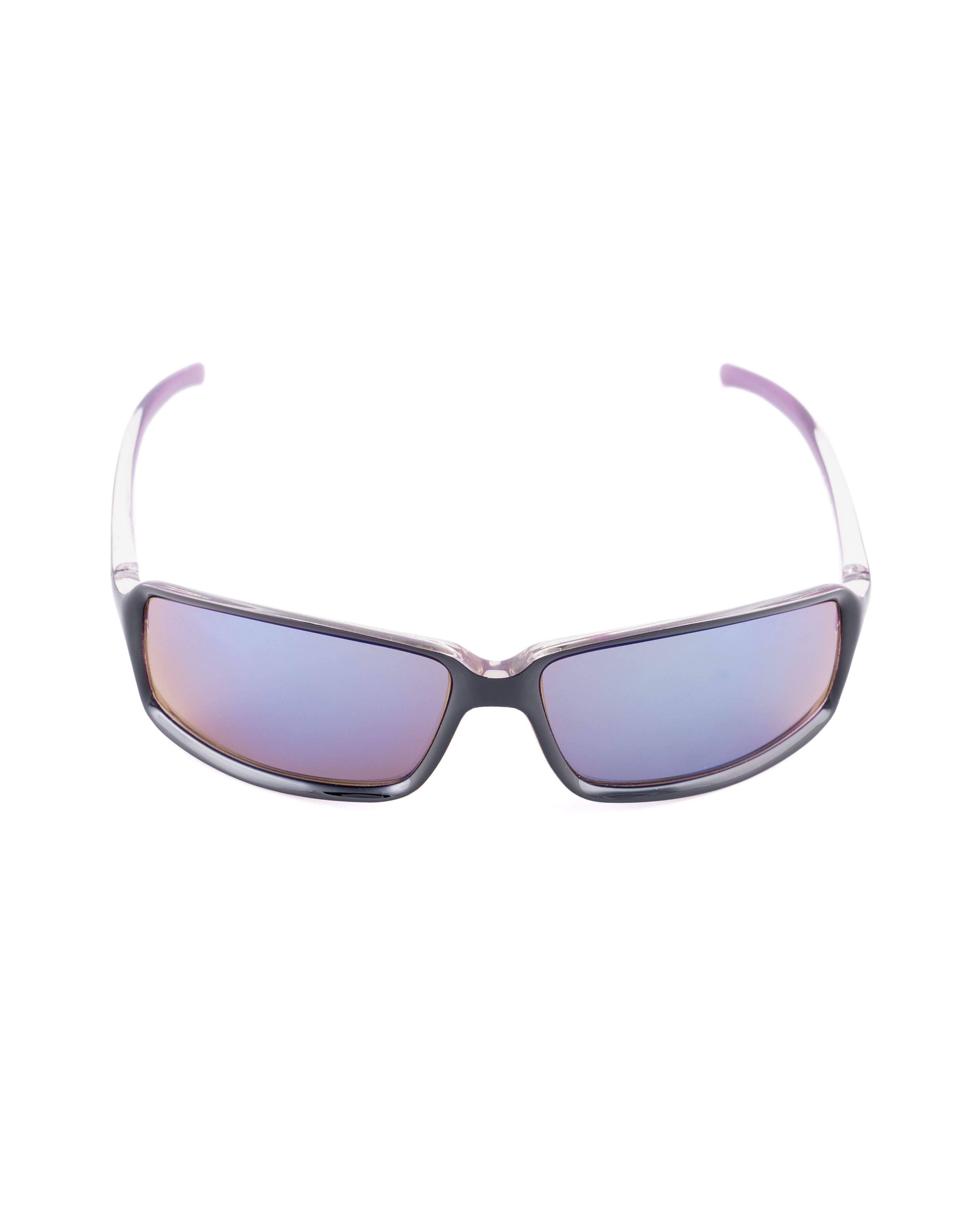 Valentino Oliver by Valentino 00s Purple Black Mirror Sunglasses Size ONE SIZE - 1 Thumbnail