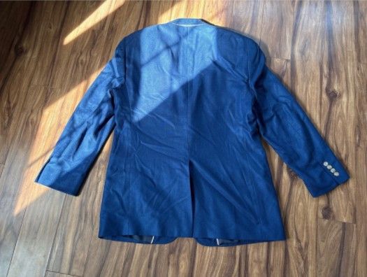 Other Rush Wilson Limited 43R Blue Blazer Herringbone 100 Silk Size 42R - 5 Thumbnail