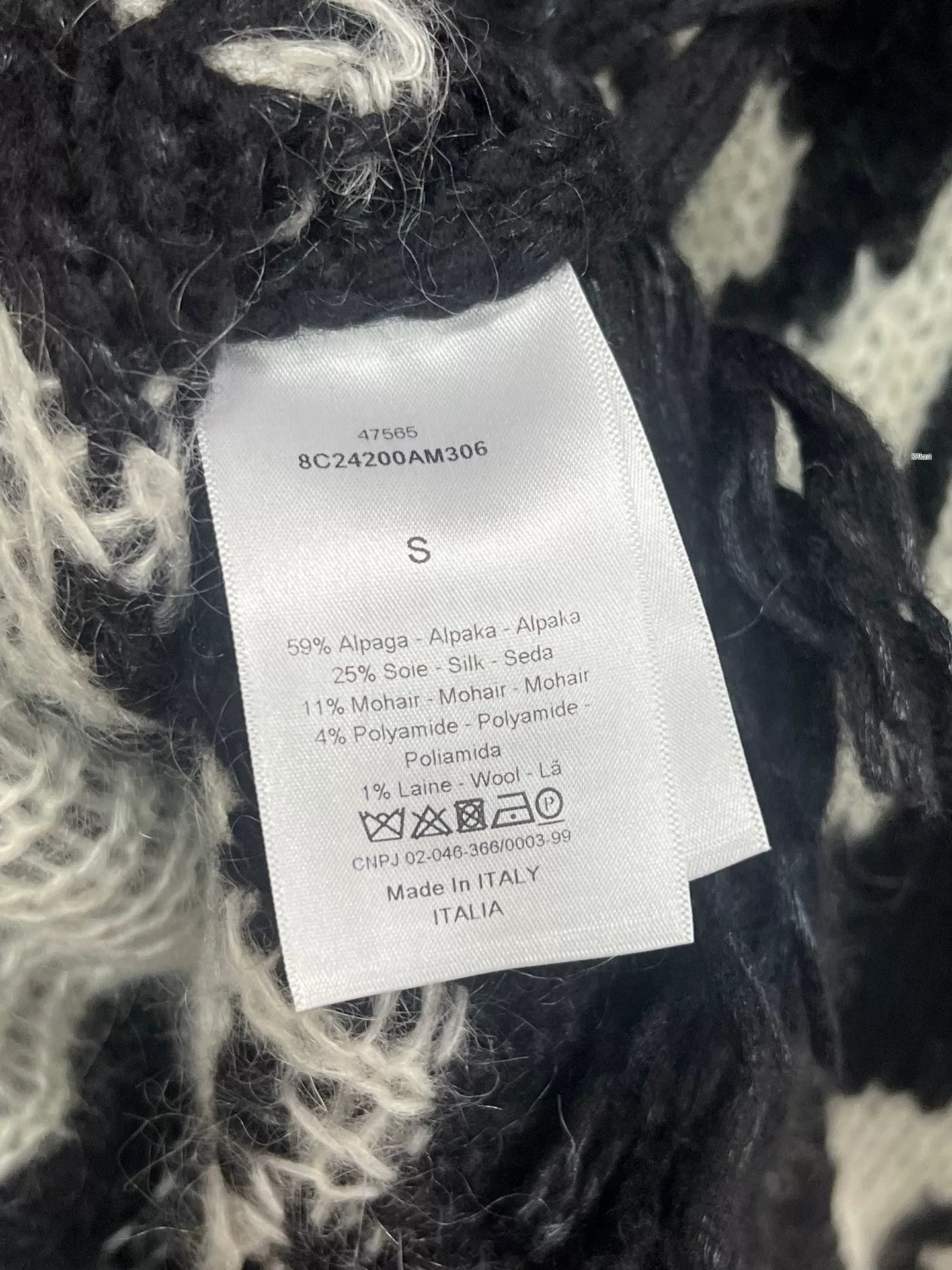 Dior Dior Runway Black White Floral Bird Fringe Cardigan Size US S / EU 44-46 / 1 - 3 Thumbnail