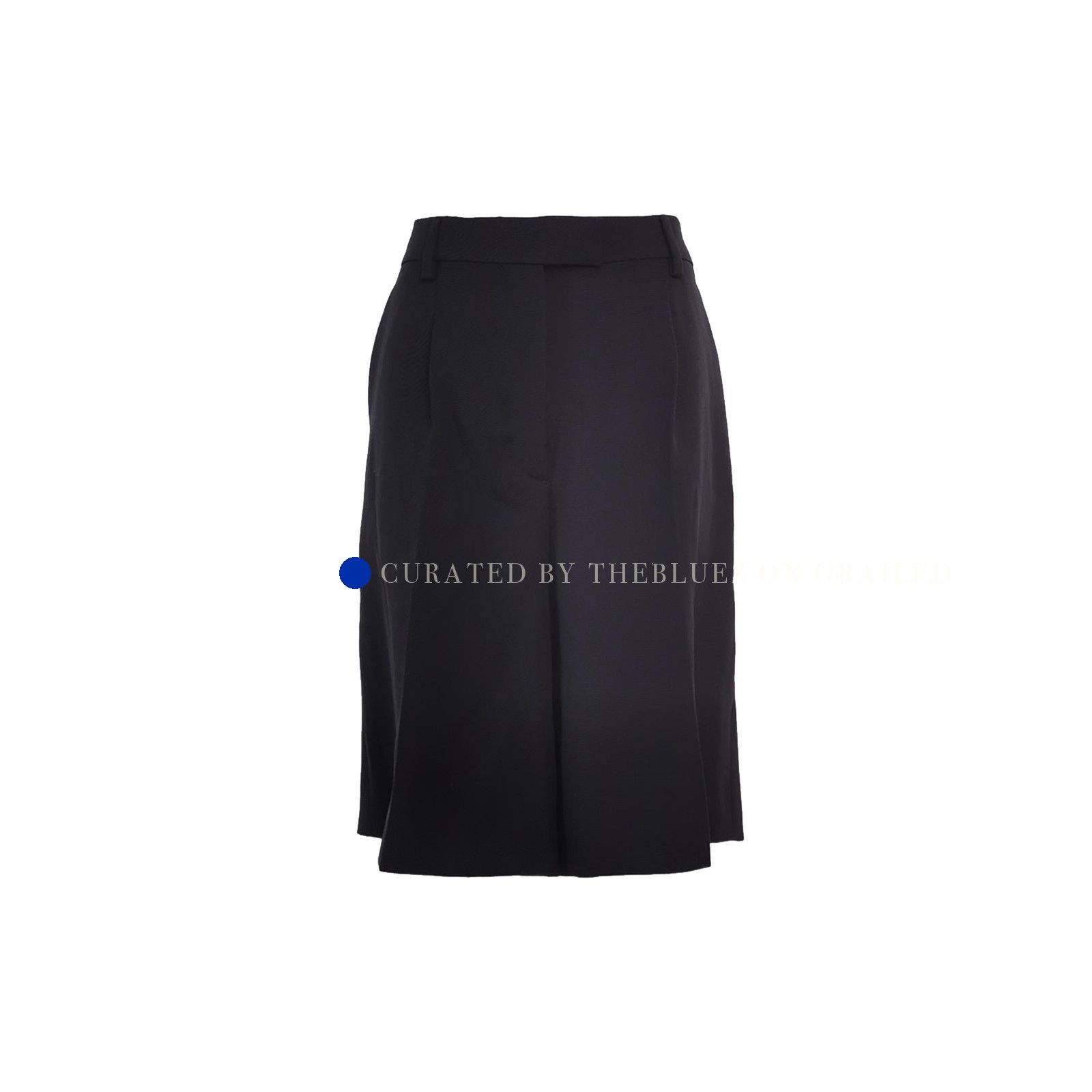 Prada Elegant Virgin Wool Shorts in Blue Size US 28 / EU 44 - 1 Thumbnail
