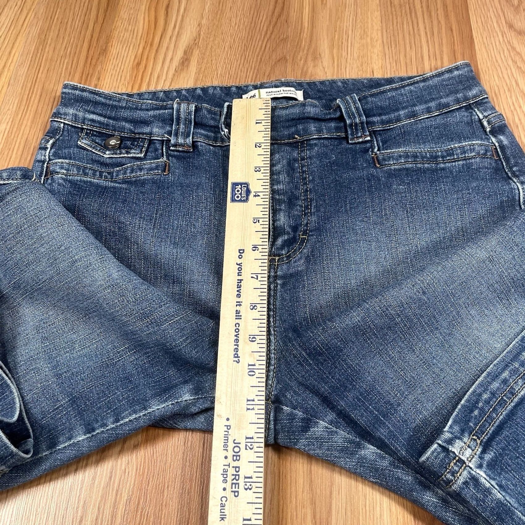 Lee Lee Jeans Womens 12 Medium Bootcut Just Below The Waist Blue Wash Denim - Vintage Condition - High Rise Size 34" / US 12 / IT 48 - 7 Thumbnail