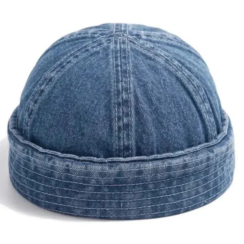 Japanese Brand Vintage Denim Brimless Melon Hat Size ONE SIZE - 2 Thumbnail