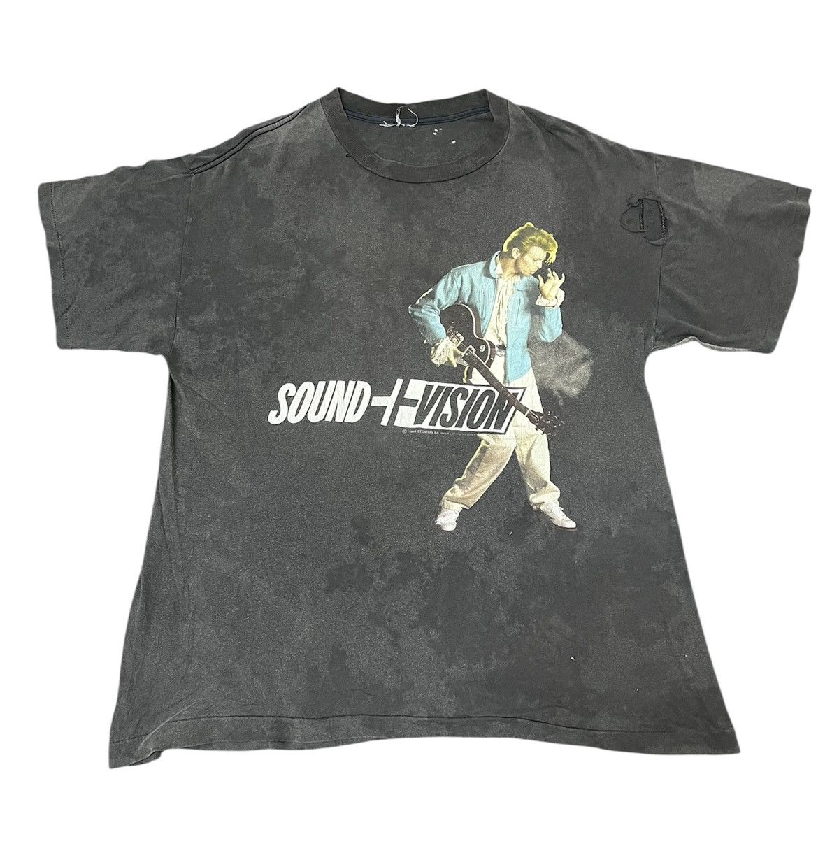 Vintage Vintage Faded Distressed Thrashed David Bowie World Tour Tee Size US L / EU 52-54 / 3 - 1 Thumbnail