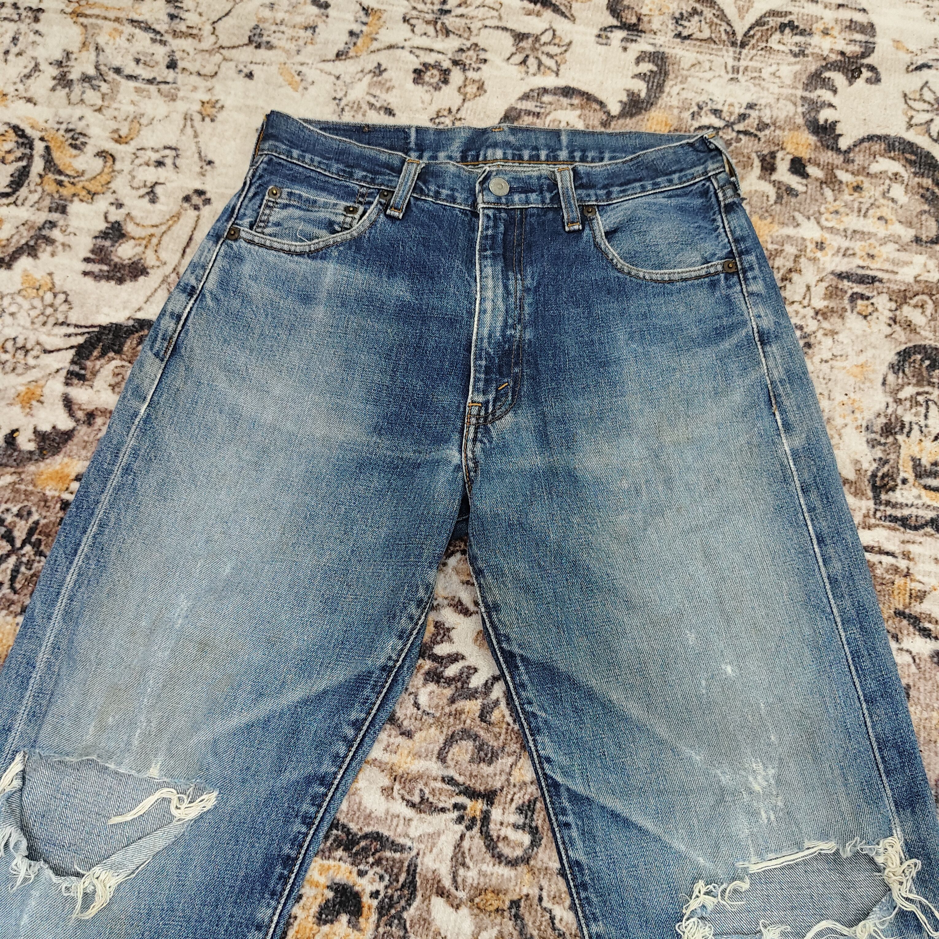 Levi's Vintage Levi's 502 Big E Selvedge Distressed Jean Size US 30 / EU 46 - 6 Thumbnail