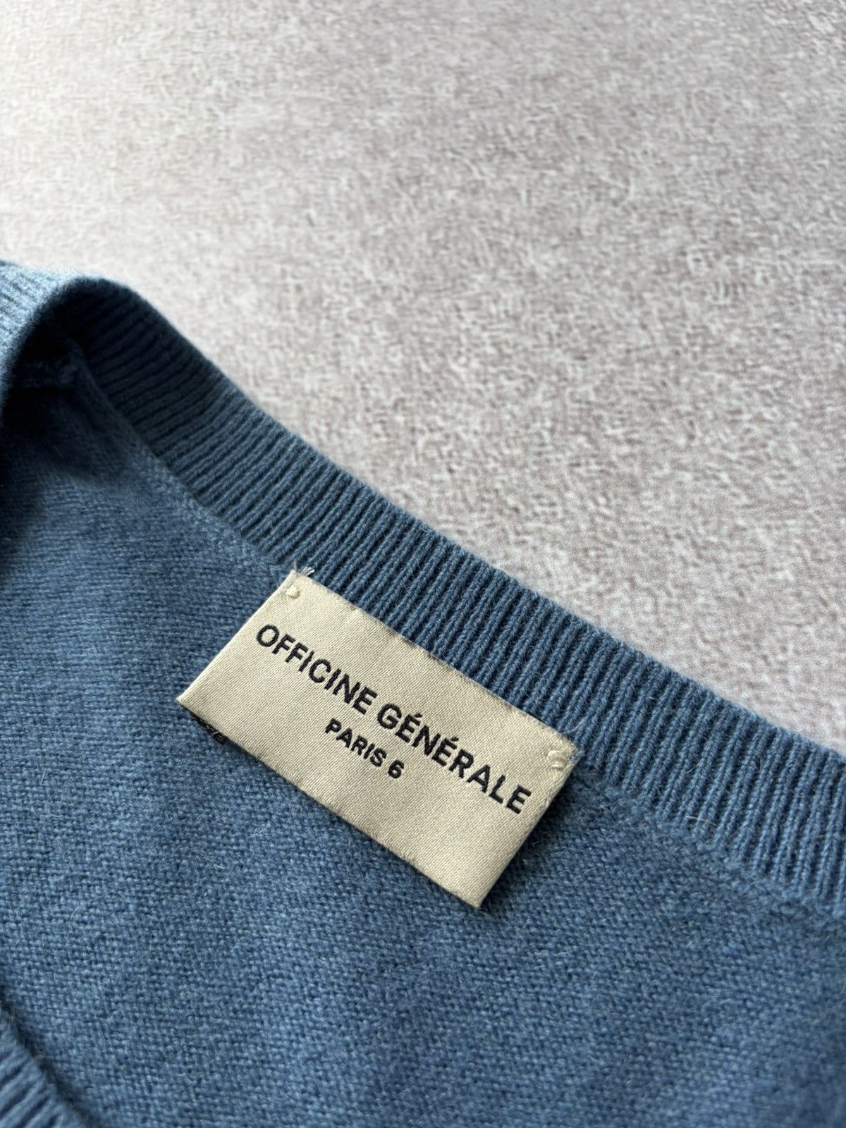 Officine Generale Officine Generale Paris 100% Wool Sweater Blue Crewneck Size US L / EU 52-54 / 3 - 10 Thumbnail