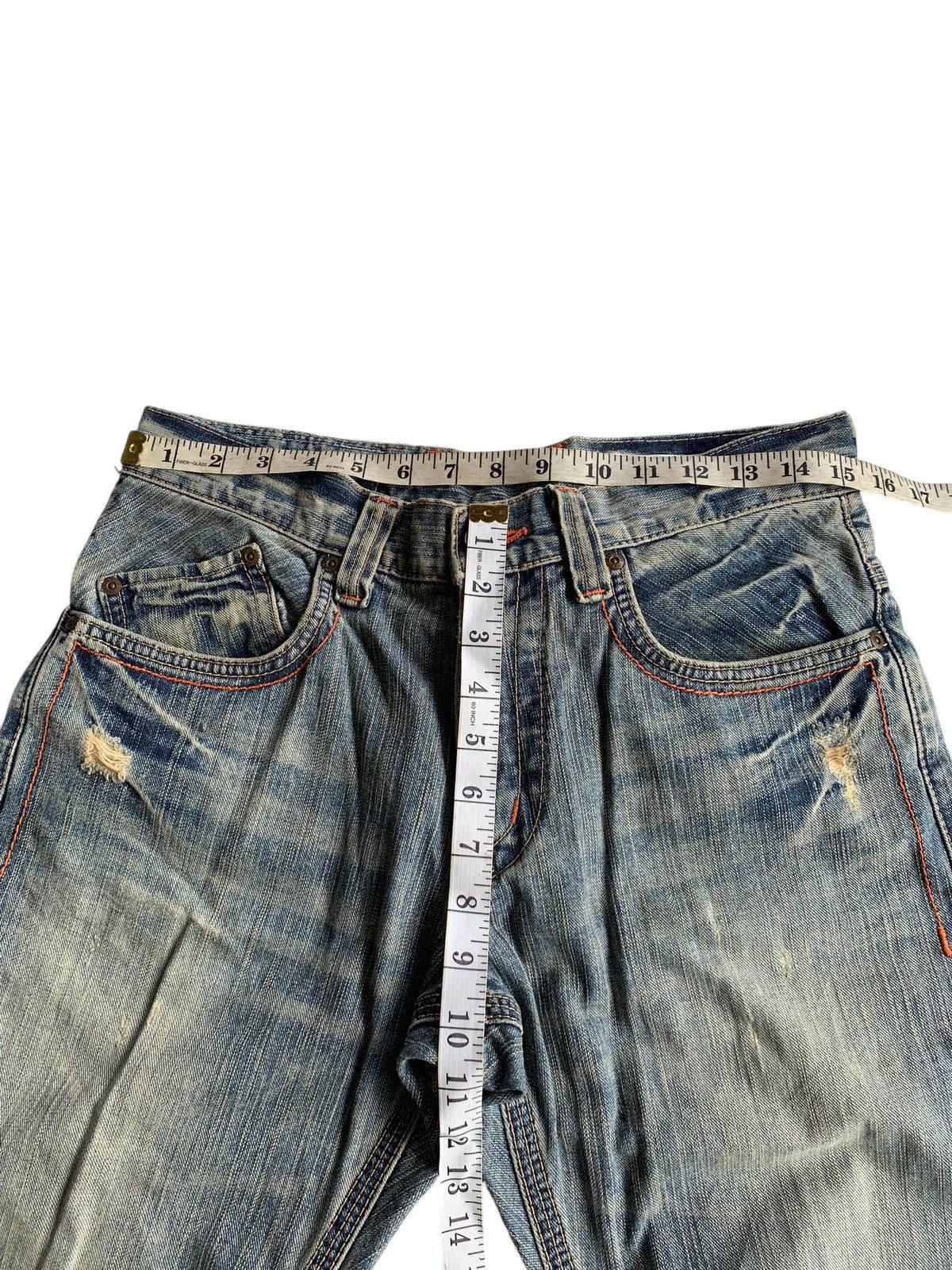 FLARE💥 EDWIN XVS JAPANESE PUNK STYLE FADED DISTRESSED DENIM☠️