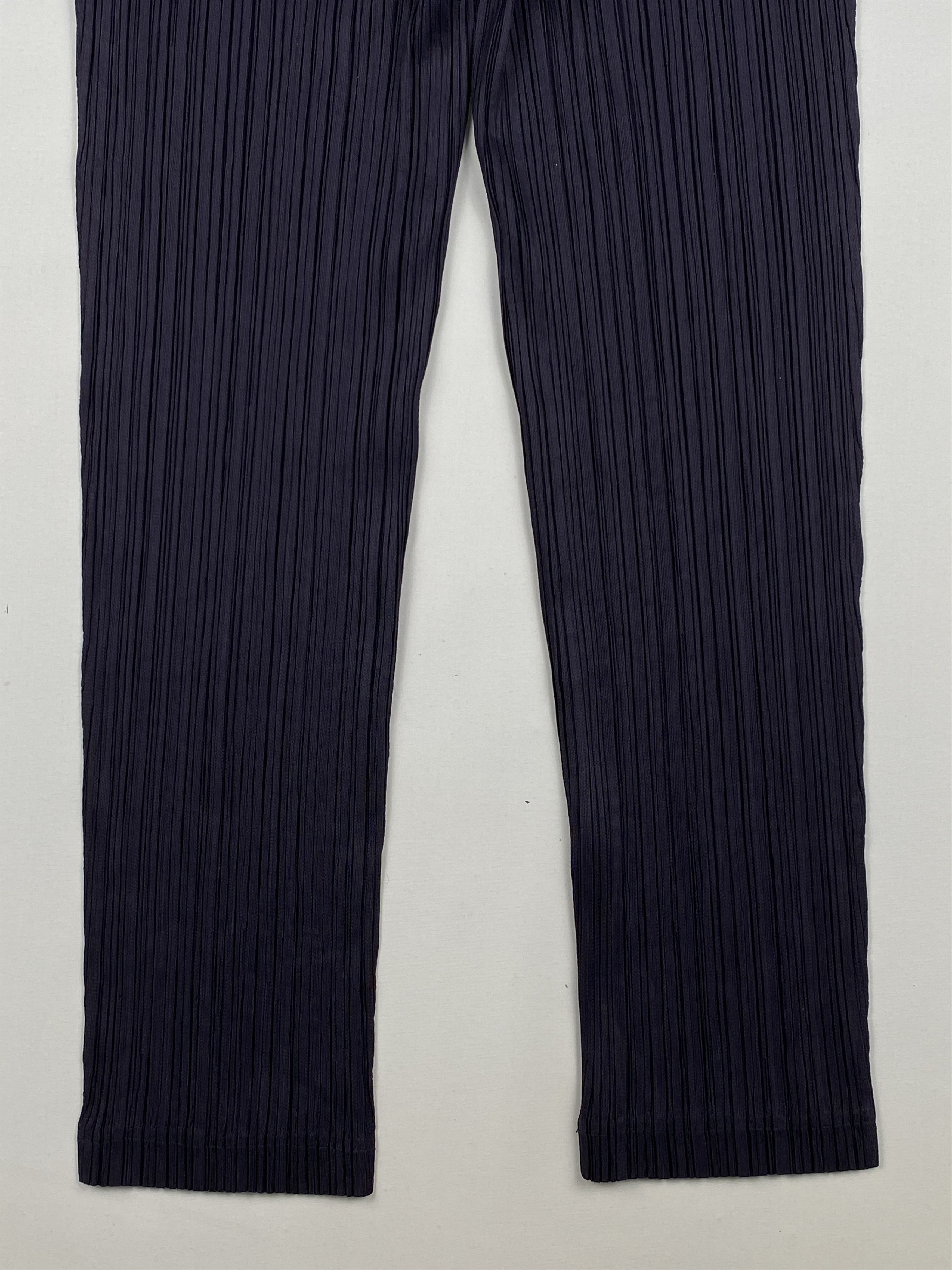 Pleats Please Issey Miyake Straight Leg Pleated Trousers Size 23" - 7 Thumbnail