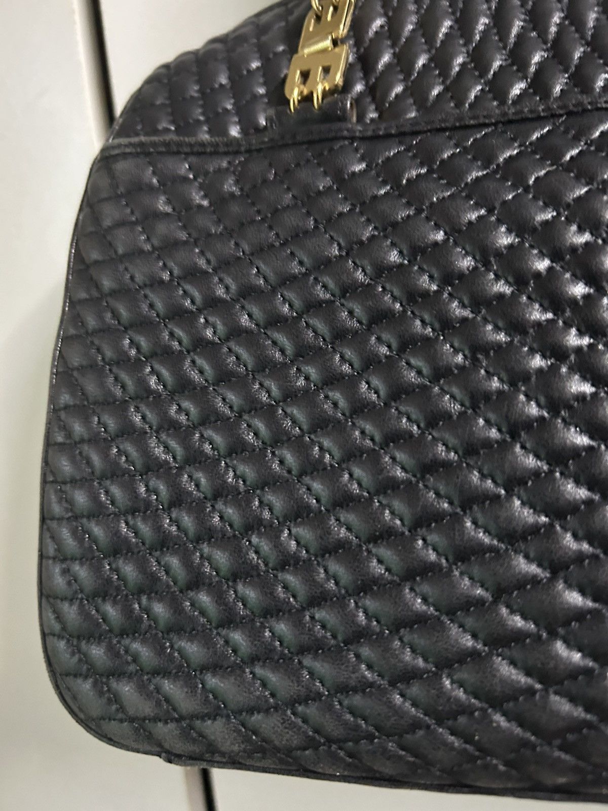 Bally 90s Archive Quilted Lambskin Top Handle Satchel Bag Size ONE SIZE - 19 Thumbnail