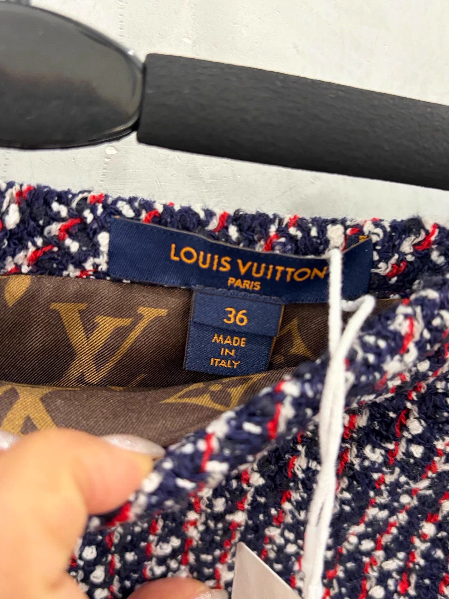 Louis Vuitton LV 23 Jin Chen Silk Lined Monogram Tweed Midi Skirt Size 36 Size 26" / US 2 / IT 38 - 4 Thumbnail