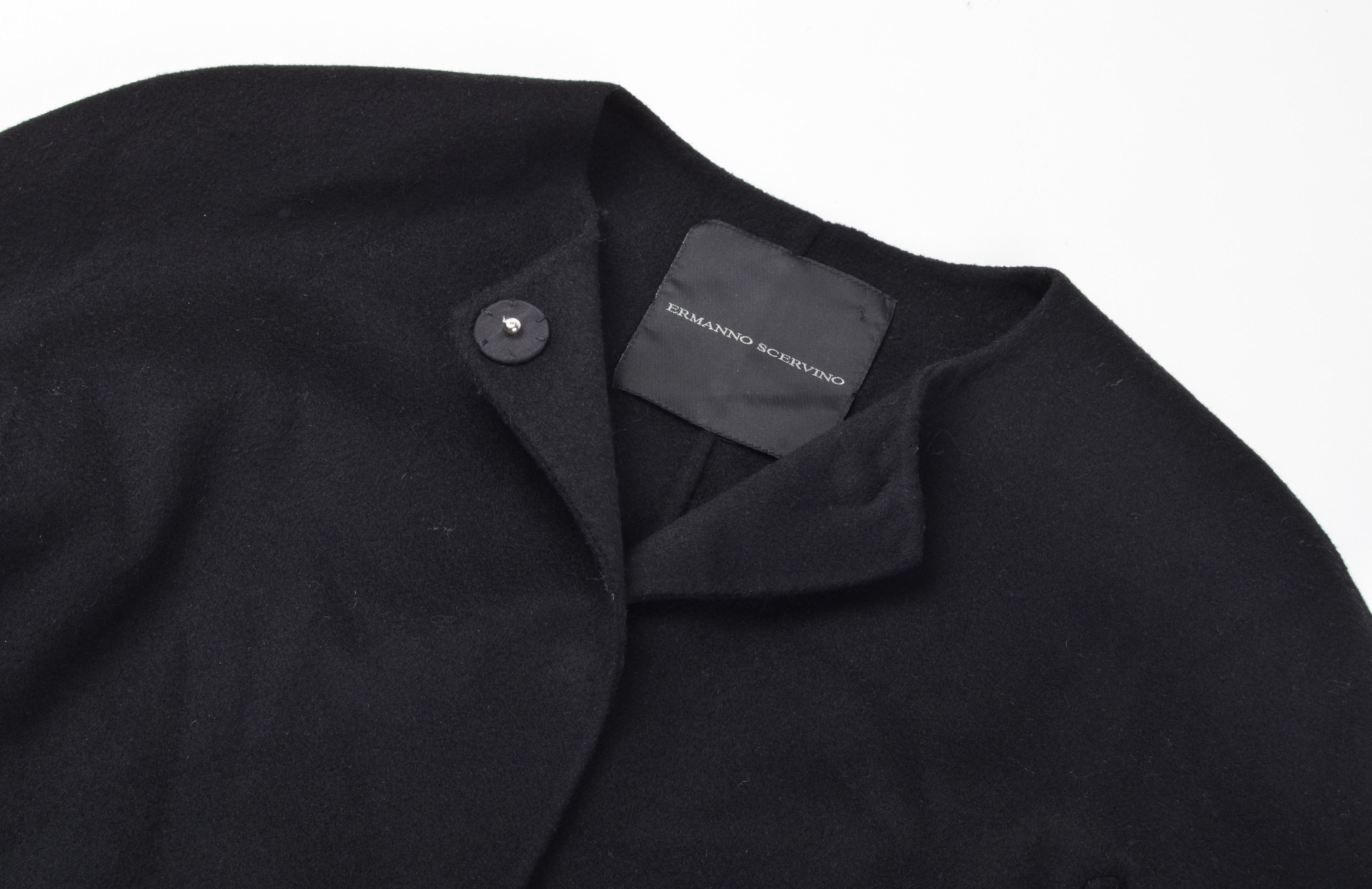Ermanno Scervino Ermanno Scervino Lana Wool Metal Details Black Coat Size S / US 4 / IT 40 - 2 Thumbnail