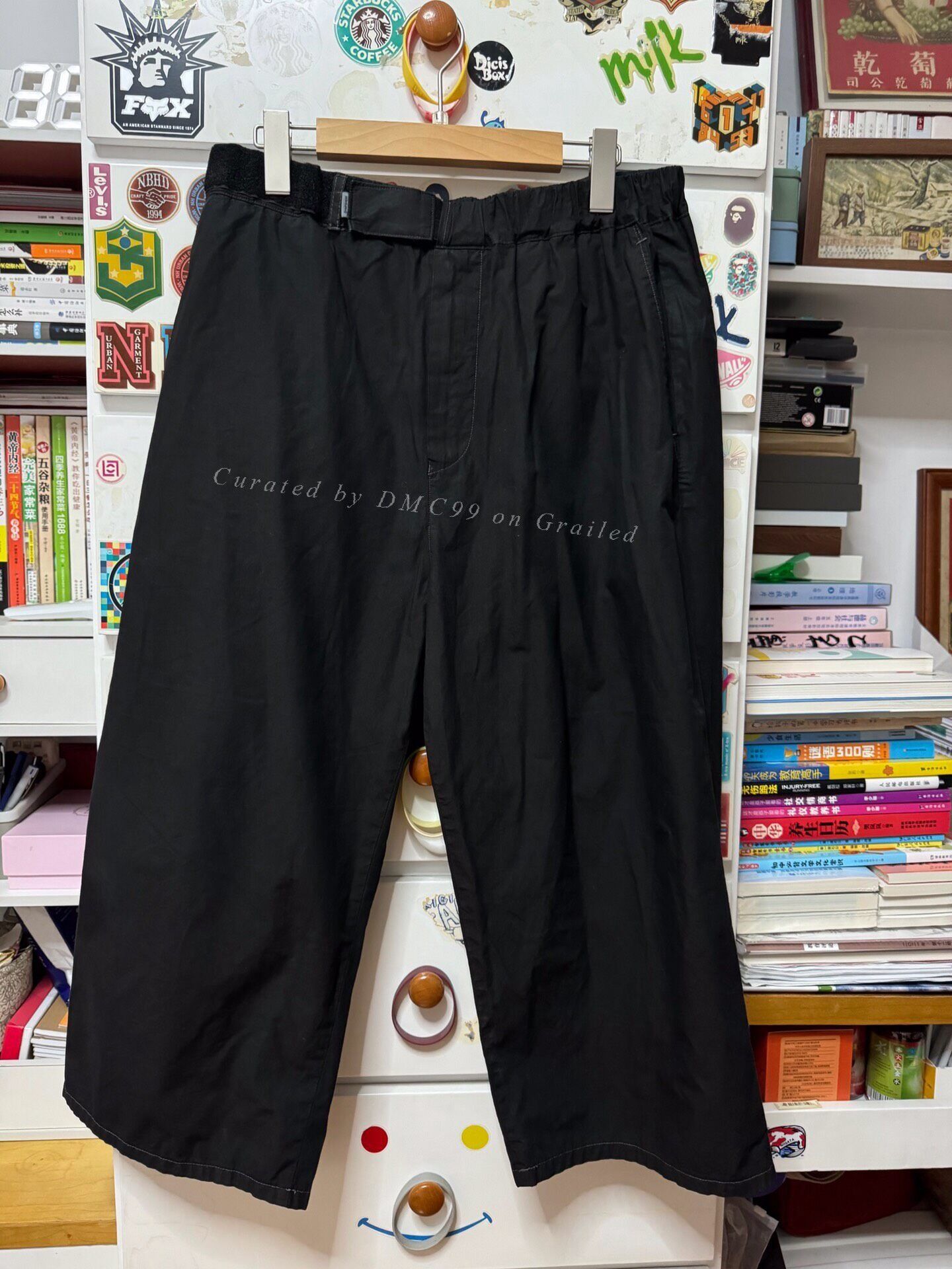 Graphpaper Graphpaper 9-Point Tapered Black Pants Size US 35 - 1 Thumbnail