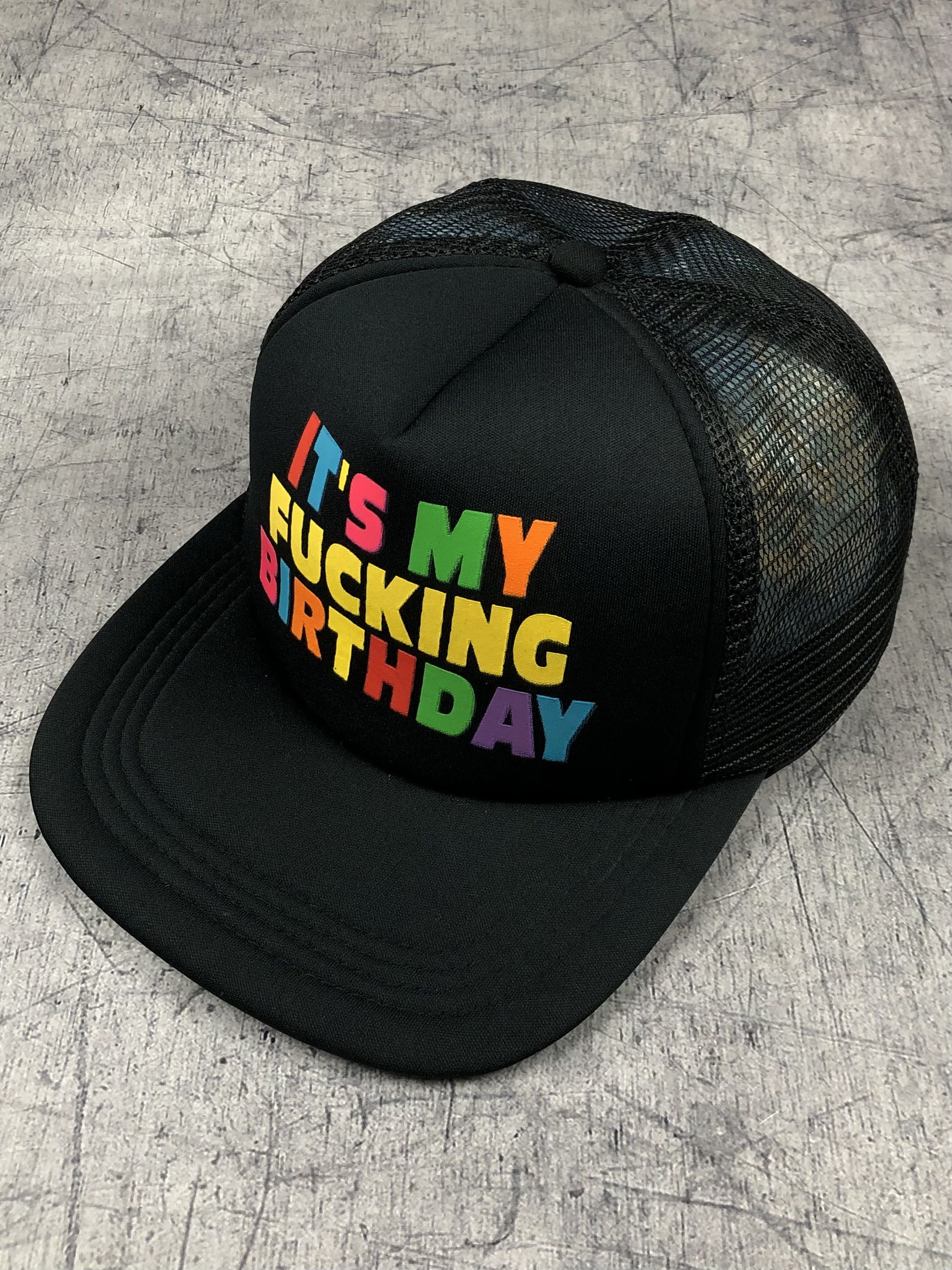 Vintage Vintage My Fucking Birthday Cap puff print dirty joke Size ONE SIZE - 1 Thumbnail