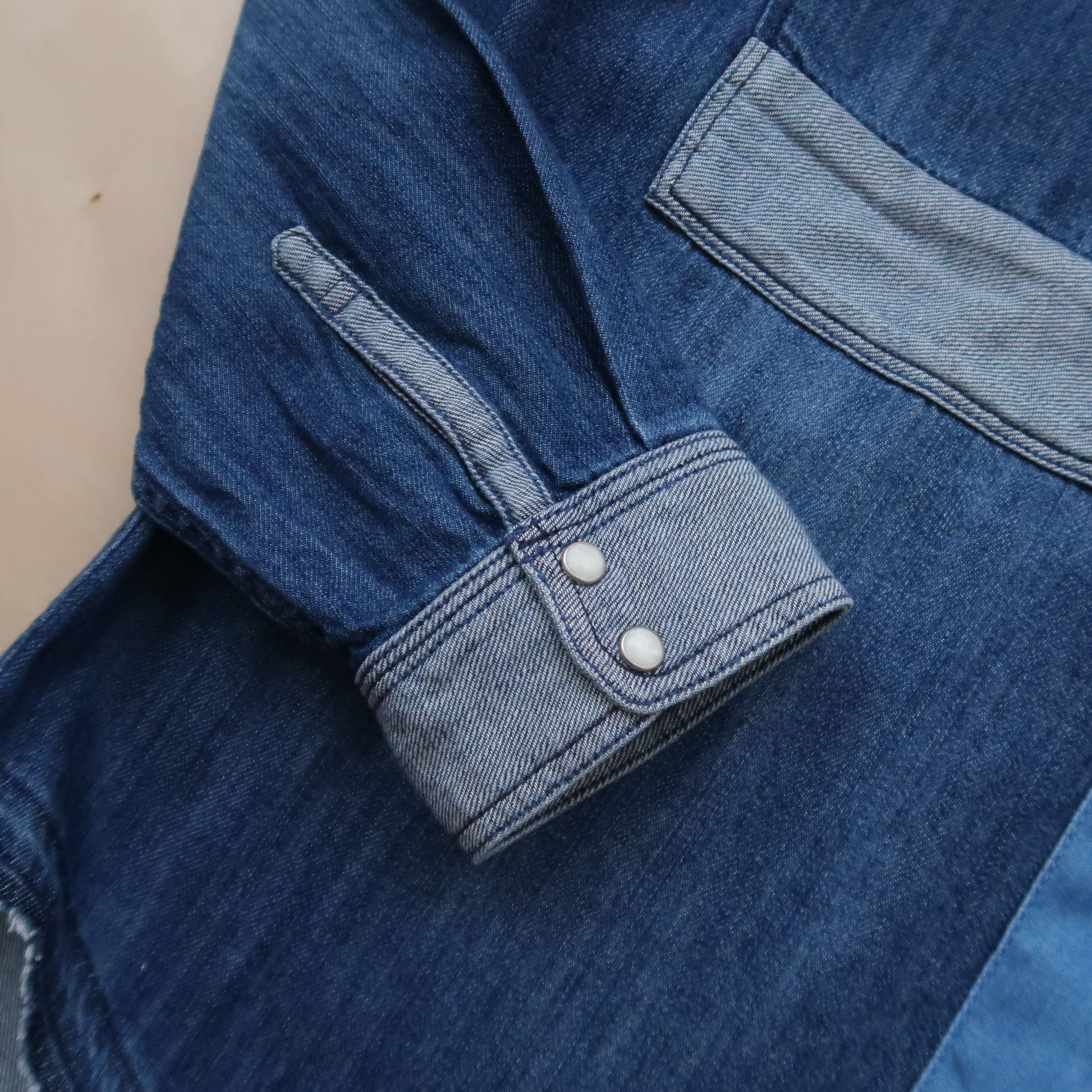 Japanese Brand 2000s Niko And Patchwork Denim Japan Shirt like Kapital Size US M / EU 48-50 / 2 - 8 Thumbnail