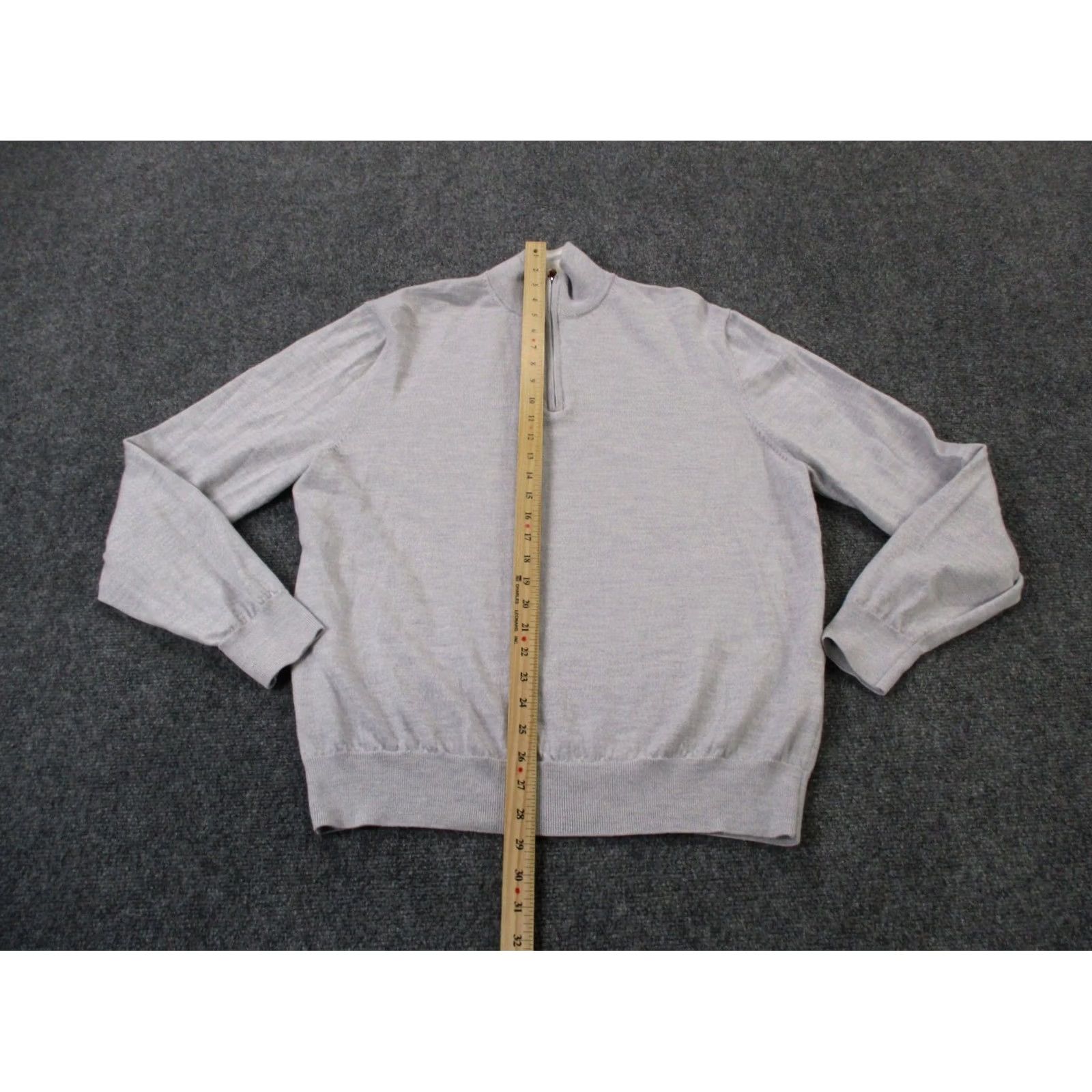 CO COLLARS & CO. Sweater Men 2XL Mock Neck Solid Wool Pullover Casual Winter Fall Preppy Golf Tennis Walking Mens Size US XXL / EU 58 / 5 - 3 Thumbnail