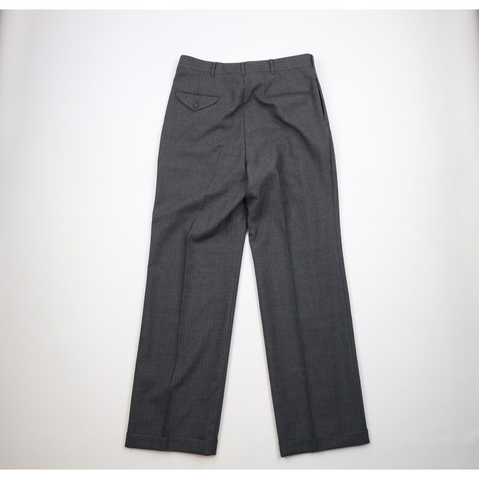 Vintage Deadstock Vintage 70s Pinstriped Wool 2 Piece Suit Size 42L - 12 Thumbnail