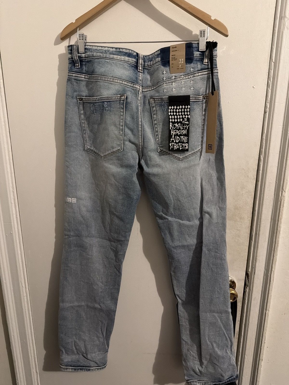 Ksubi Brnad new kaubi hazlow city high trashed denim Size US 31 - 4 Thumbnail