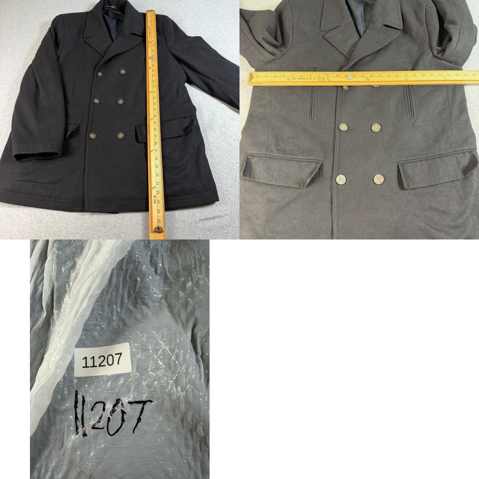 Ralph Lauren Lauren Ralph Lauren Pea Coat Men 48L Black Wool Nautical Double Breasted Heritag Size US M / EU 48-50 / 2 - 8 Thumbnail