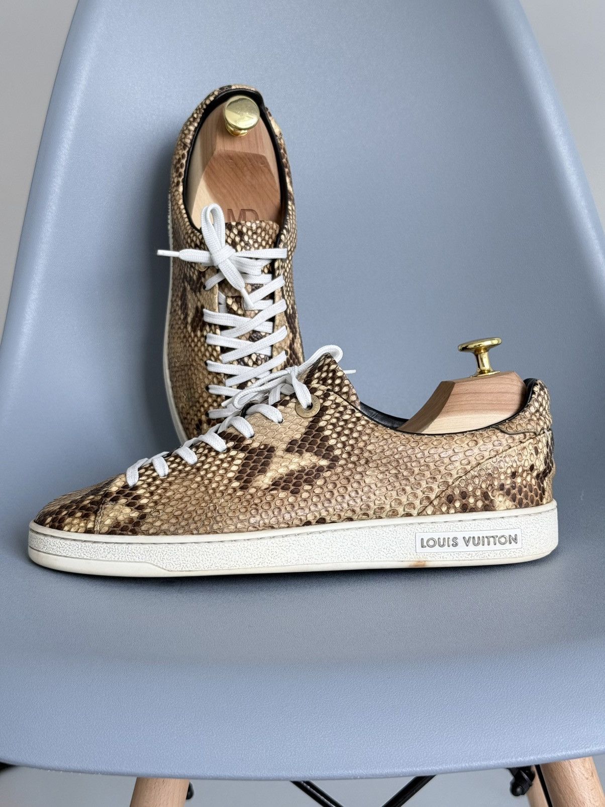 Louis Vuitton Louis Vuitton Style Python Leather Low Top Sneakers Size US 8 / IT 38 - 7 Thumbnail