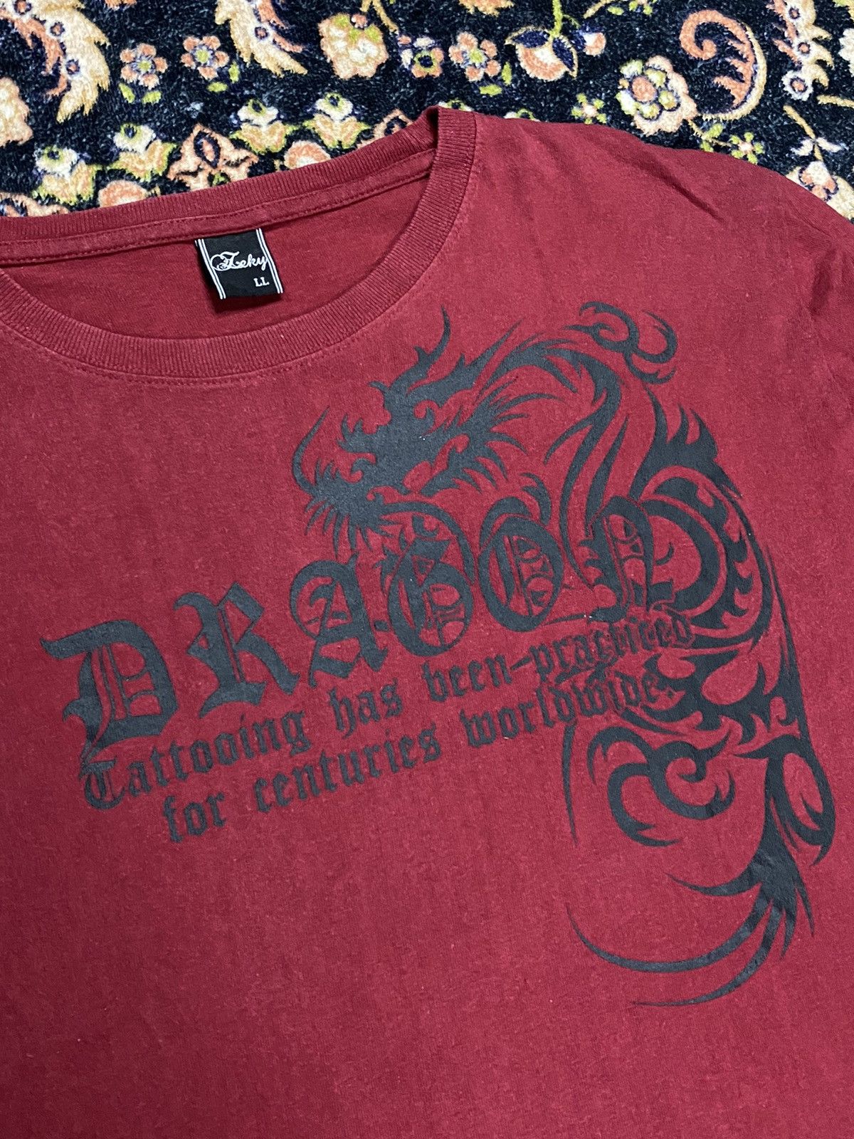 If Six Was Nine × Japanese Brand × Le Grande Bleu (L.G.B.) Zeky dragon tattoing tribal poem longsleeve Size US XXL / EU 58 / 5 - 2 Thumbnail