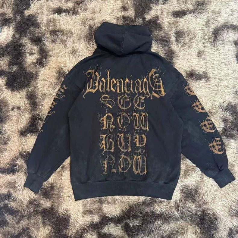 Balenciaga Balenciaga 23FW Sanskrit mud dyed zipper hoodie-2506 Size US XS / EU 42 / 0 - 2 Thumbnail