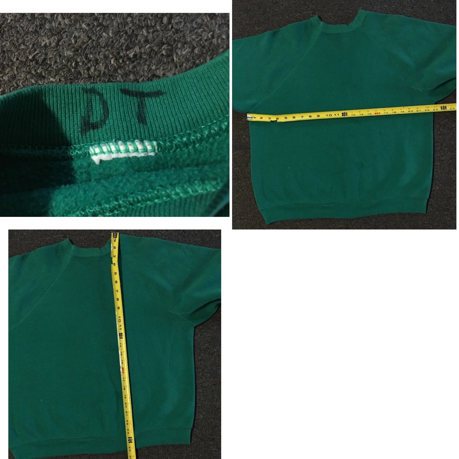 Vintage VINTAGE 70s 80s Faded Gusset Sweatshirt S Green USA Military Mens Sweatshirt Pullover 90s Punk Retro College Track Skate Surf Rock Size US S / EU 44-46 / 1 - 8 Thumbnail