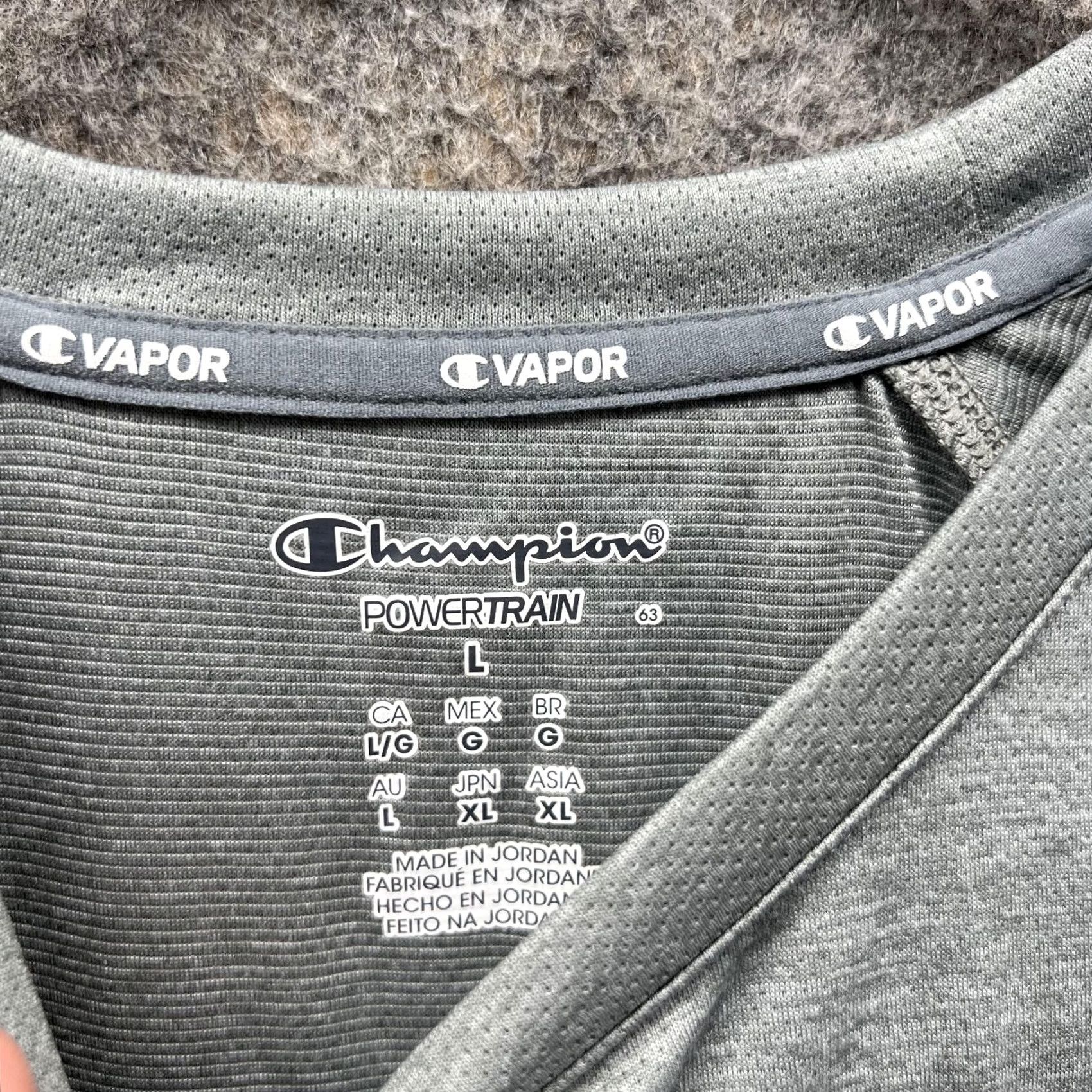 Champion Champion Shirt Men Large Adult Gray Athletic Training Powertrain Vapor Vintage Size US L / EU 52-54 / 3 - 2 Thumbnail