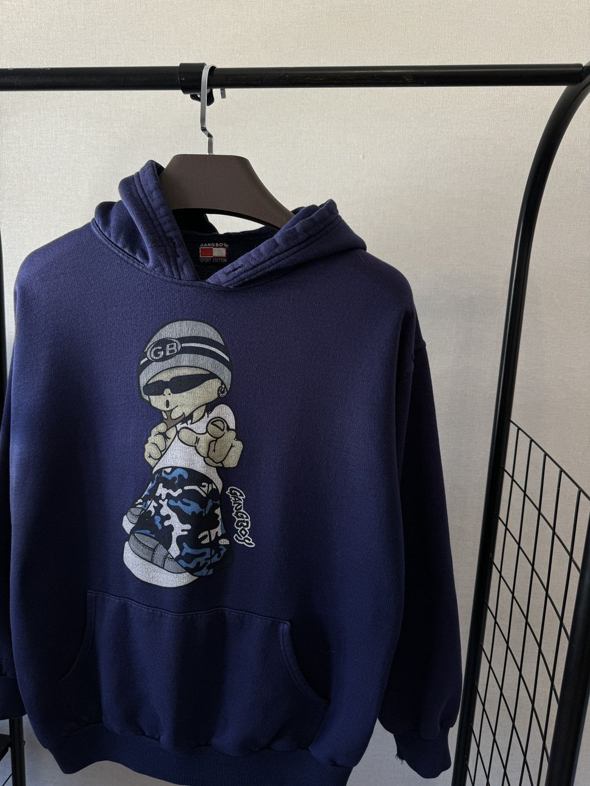 Rap Tees Gang Boy vintage distressed faded Rap big logo hoodie Size US L / EU 52-54 / 3 - 4 Thumbnail