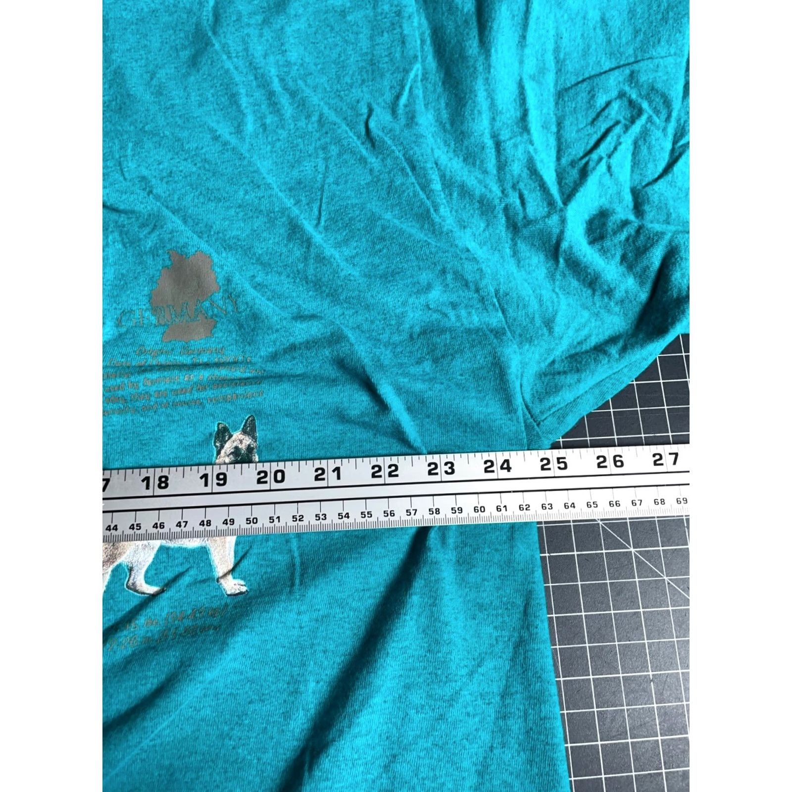 Gildan VINTAGE German Shepherd T-Shirt Men 2XL Green Collage Print Dog Gildan 90s Retro Shirt Size US XXL / EU 58 / 5 - 5 Thumbnail