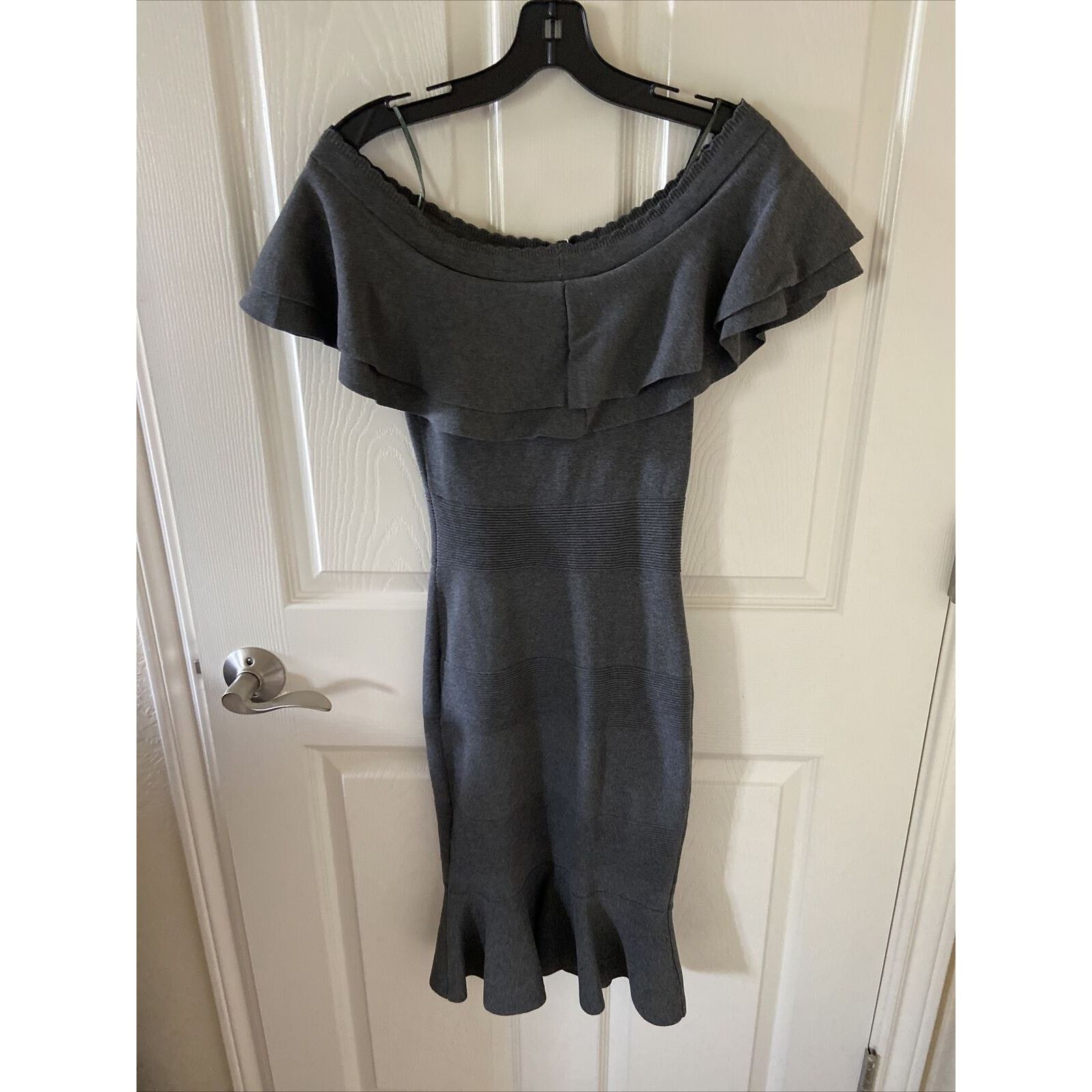 Other Endless Rose Women's Knit Bodycon Dress Gray S Off Shoulder Size S / US 4 / IT 40 - 7 Thumbnail