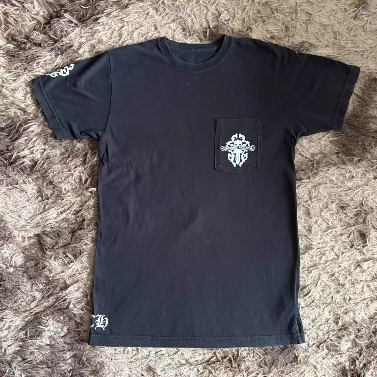 Chrome Hearts Chrome Hearts Black Sword Scroll Back Print Short Sleeve Tee Size US M / EU 48-50 / 2 - 1 Thumbnail