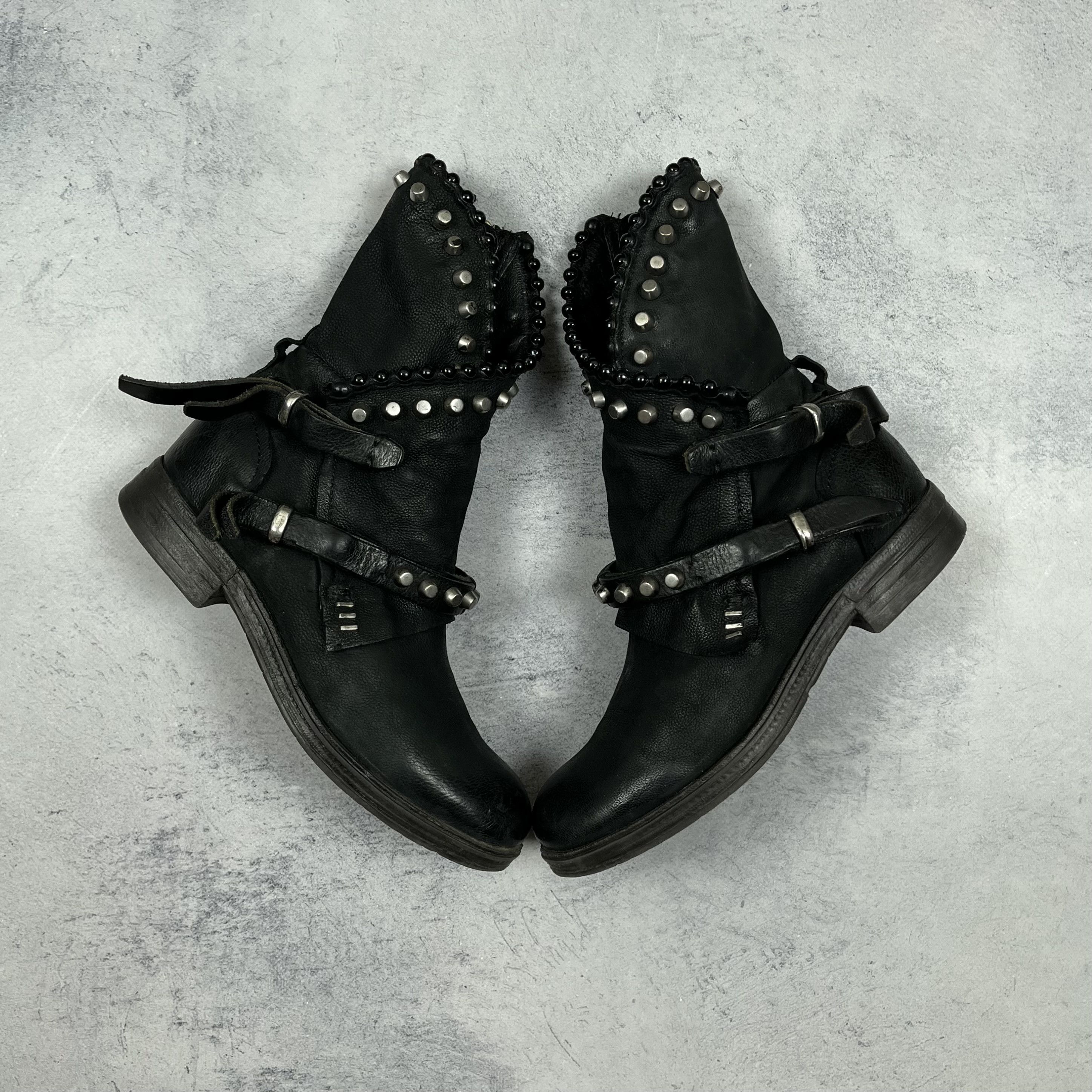 A.S.98 A.S. 98 Verti Leather Avant-Garde Ankle Boots Size 38 Size US 7.5 / IT 37.5 - 3 Thumbnail