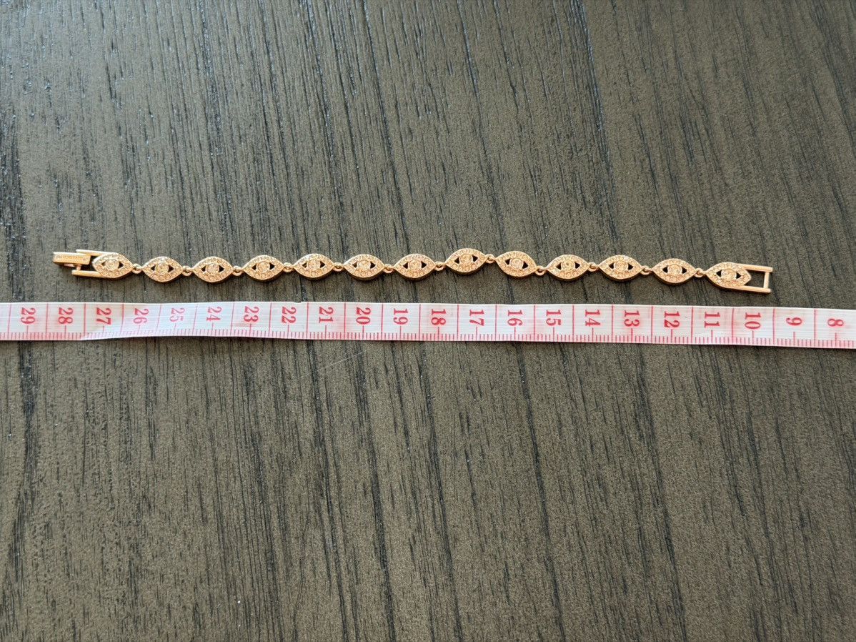 Givenchy Givenchy Crystal Eye Bracelet Rose Gold Tone Flex Chain Size ONE SIZE - 1 Thumbnail