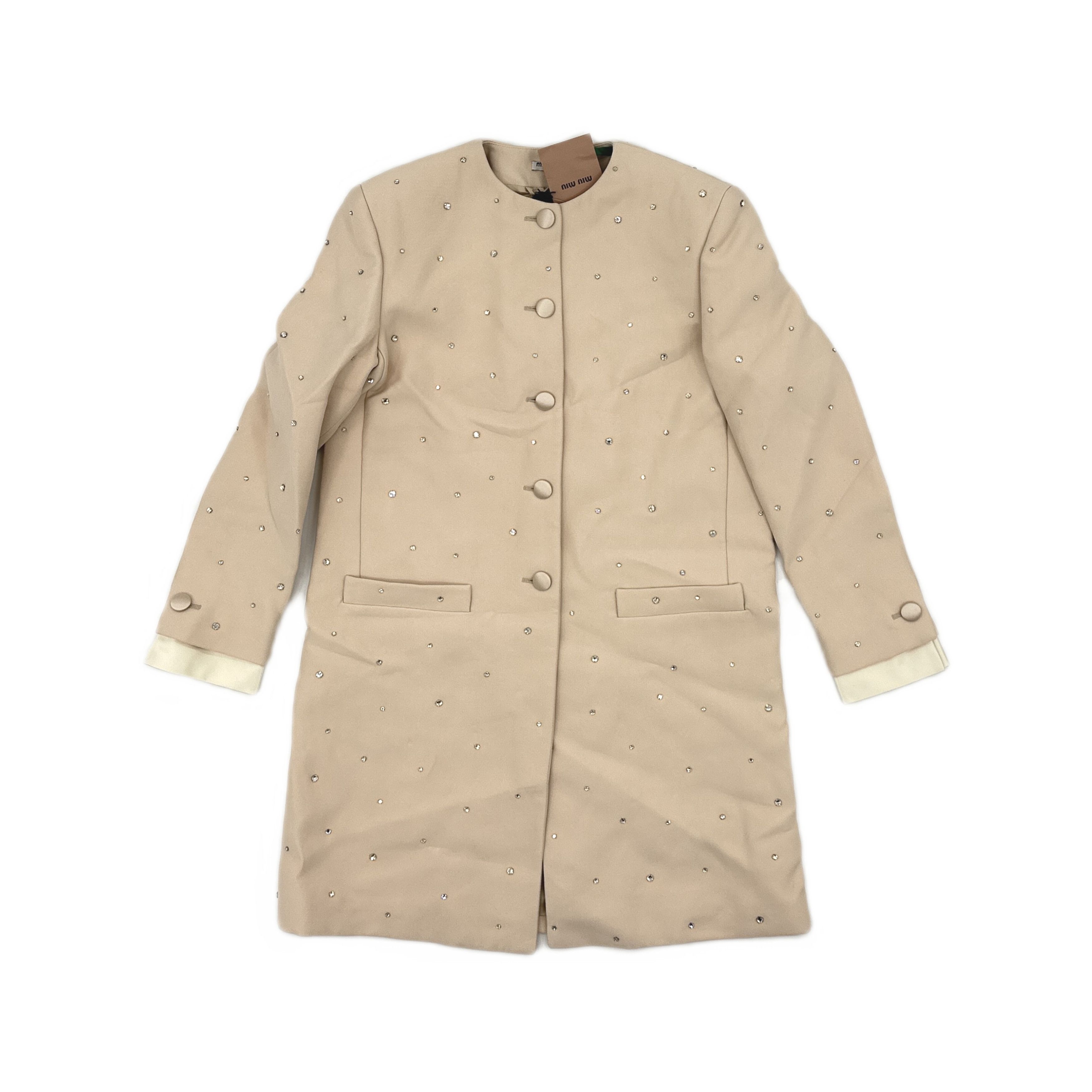 Miu Miu Miu Miu Rhinestone Cady Coat Size 40 Size S / US 4 / IT 40 - 1 Thumbnail