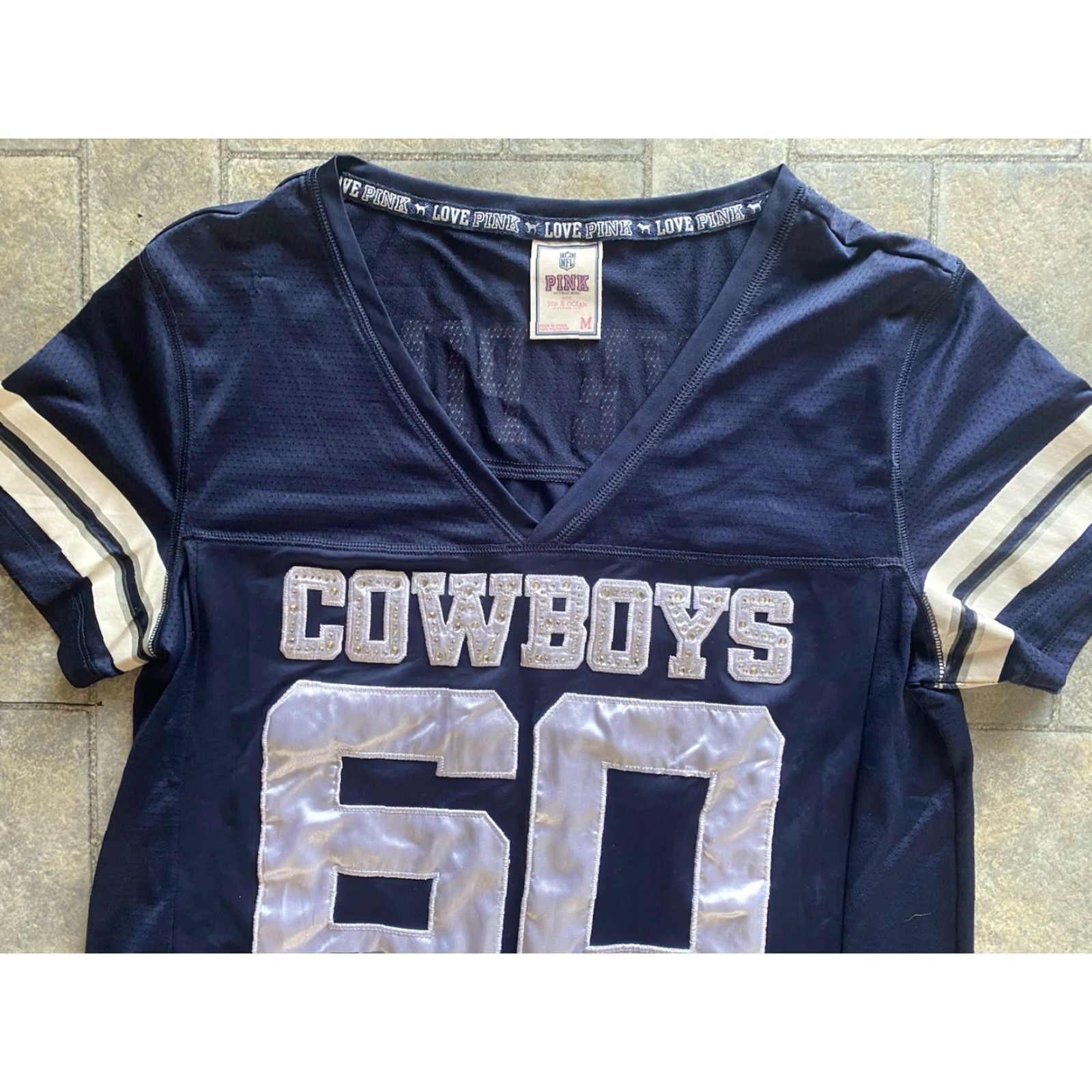 Pinko PINK 5th Ocean Dallas Cowboys Blue Jersey Shirt Women M Ocean Women’s M Dallas Cowboys Blue Jersey Shirt 60 #60 Size M / US 6-8 / IT 42-44 - 3 Thumbnail
