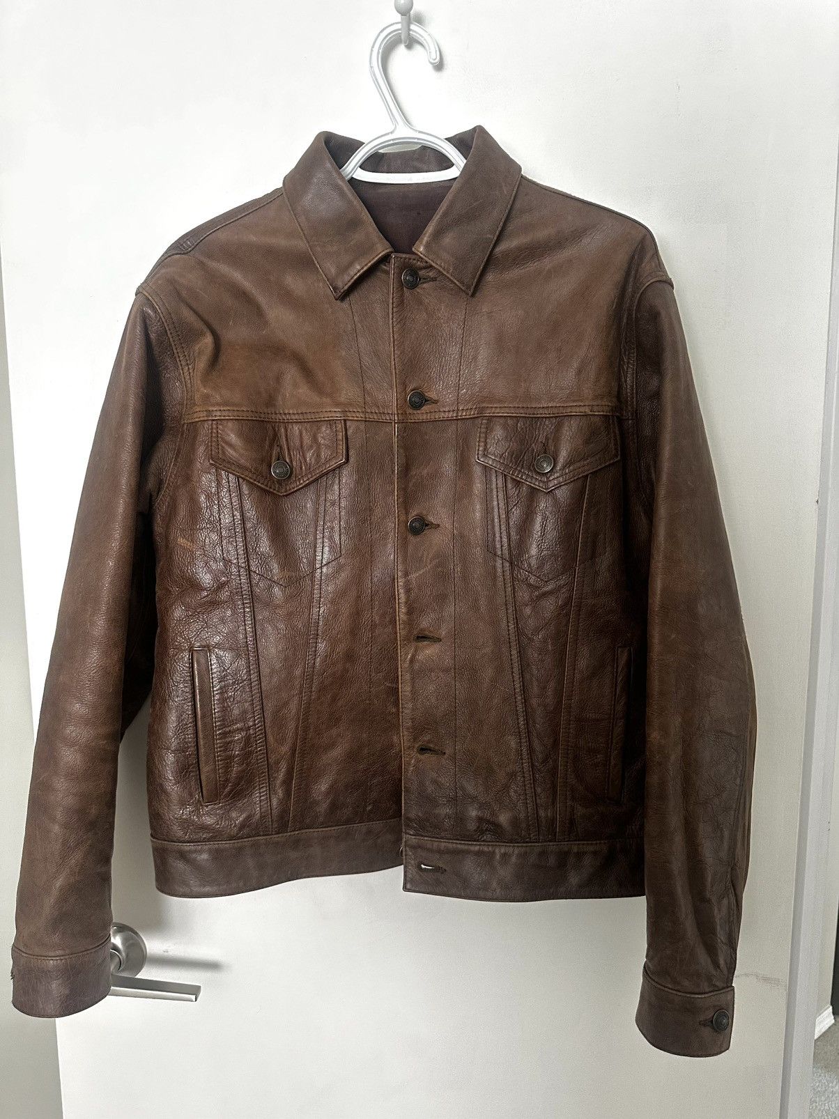 Gap Gap Leather Trucker Jacket Type 3 | Grailed