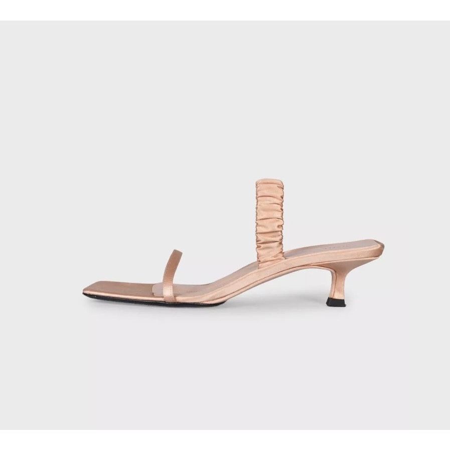 KHAITE Khaite Pink Textile Kitten Heel Mules - Size 38 Size US 7 / IT 37 - 1 Thumbnail