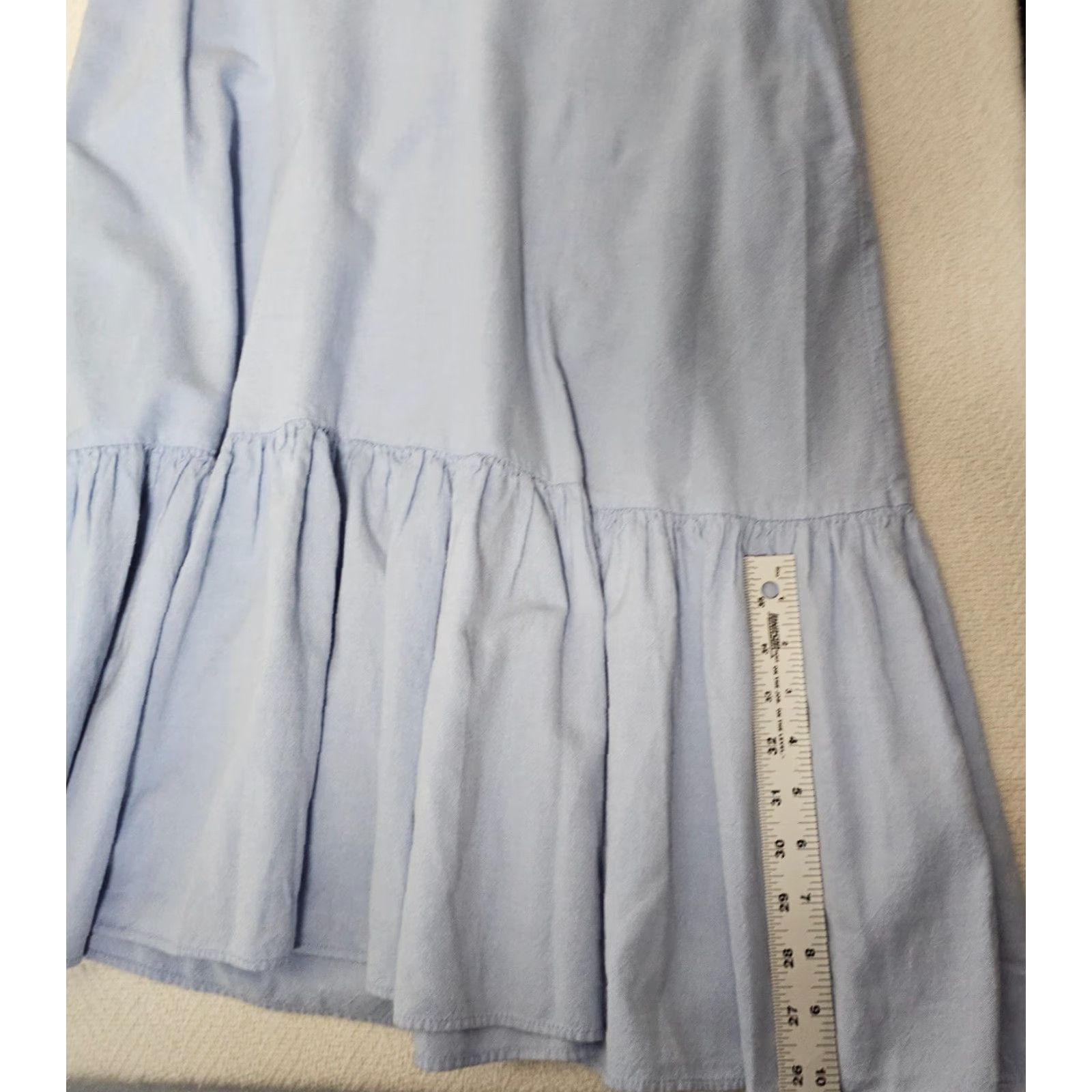 Zara Zara Blouse Shirt Women Small Blue Denim Sleeveless Round Neck Beach Casual Size S / US 4 / IT 40 - 5 Thumbnail